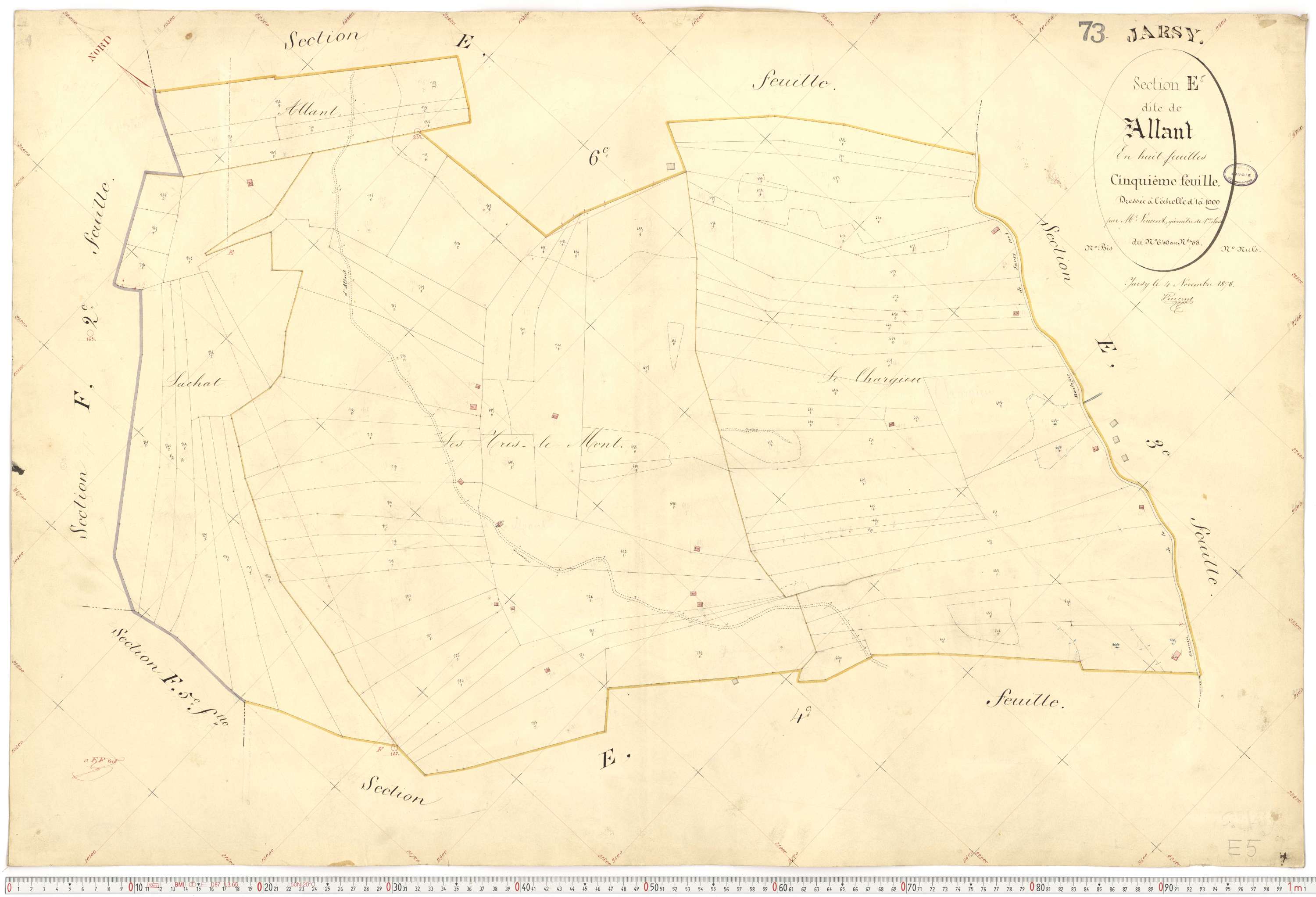 Jarsy - Cadastre français (1878).