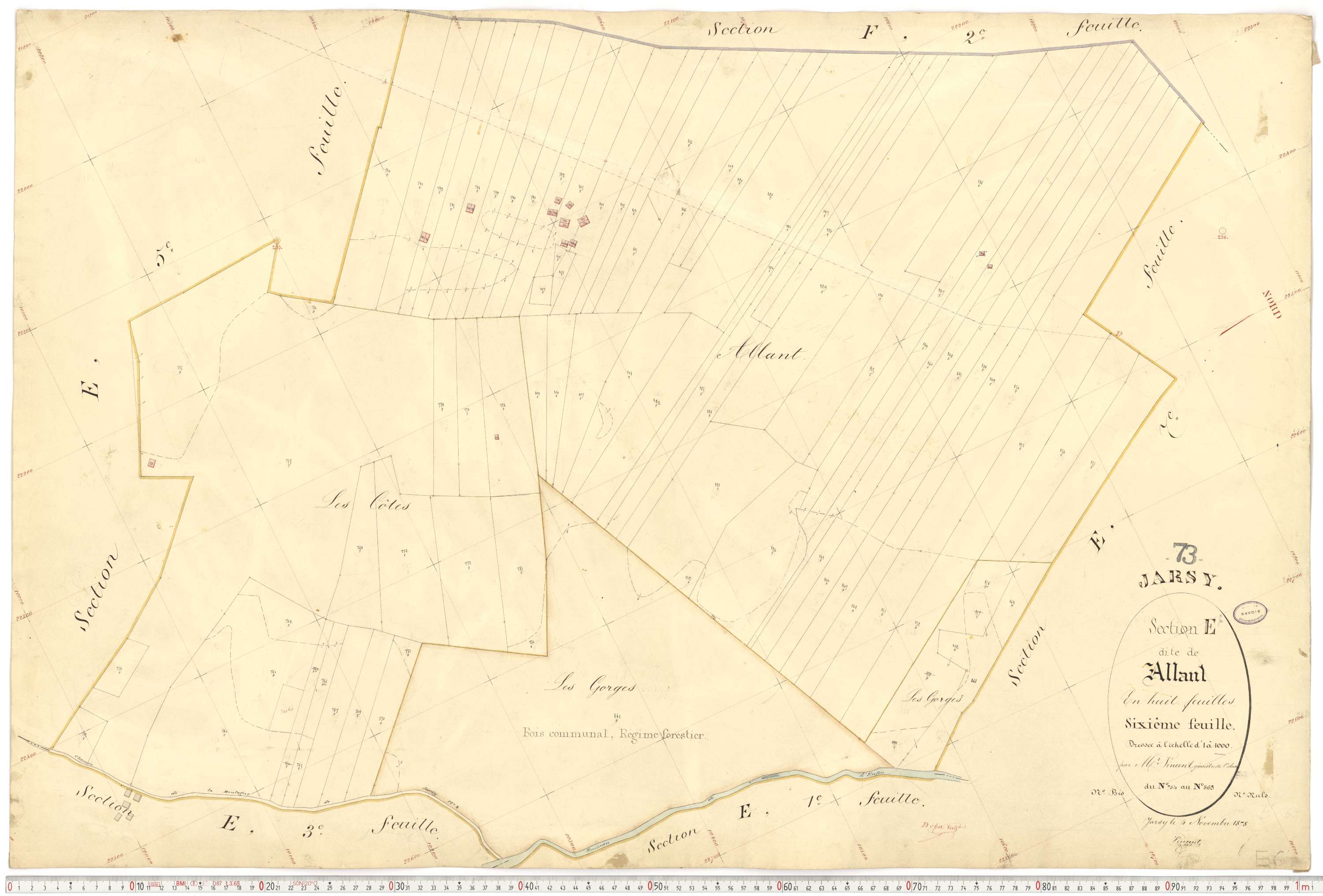 Jarsy - Cadastre français (1878).