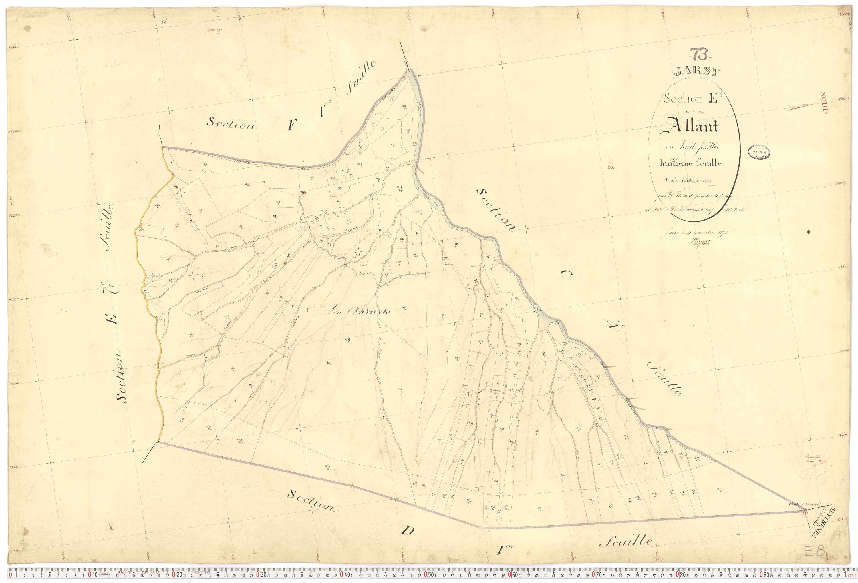 Jarsy - Cadastre français (1878).