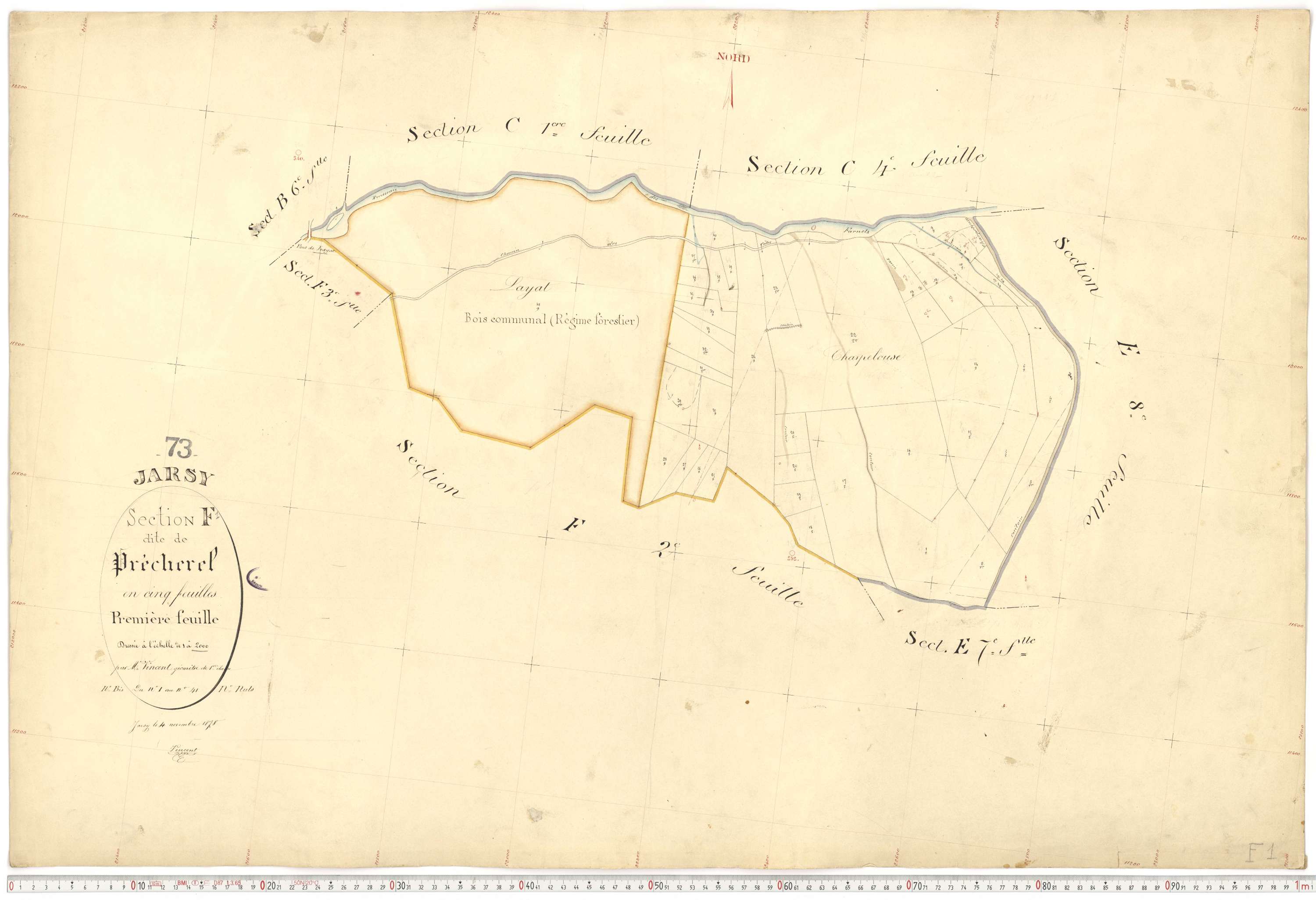 Jarsy - Cadastre français (1878).