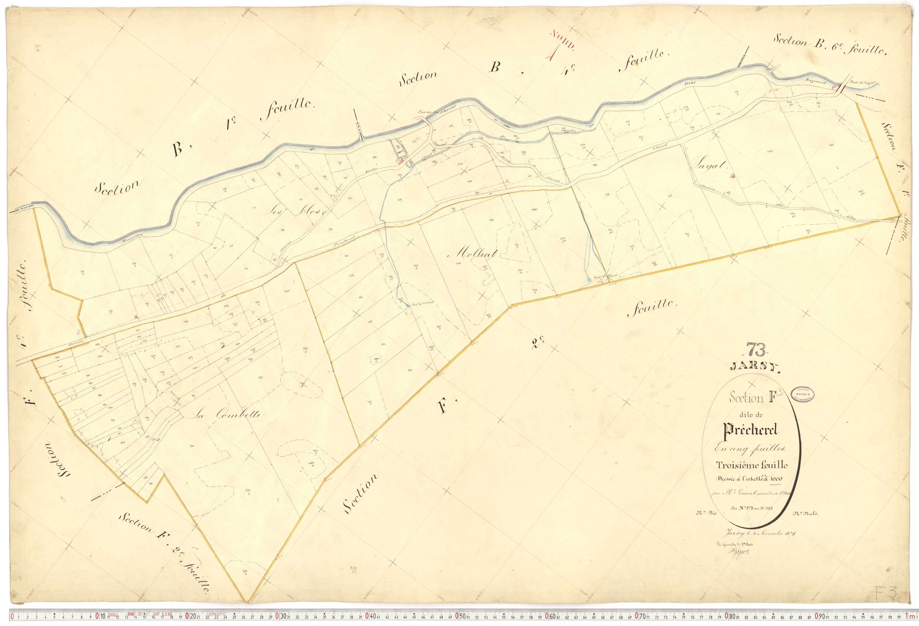 Jarsy - Cadastre français (1878).