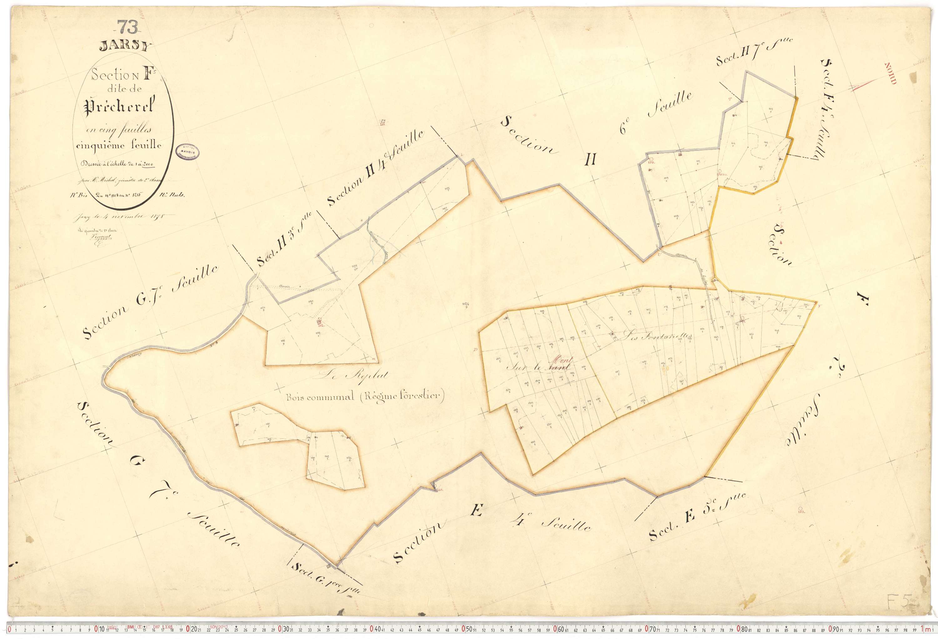 Jarsy - Cadastre français (1878).