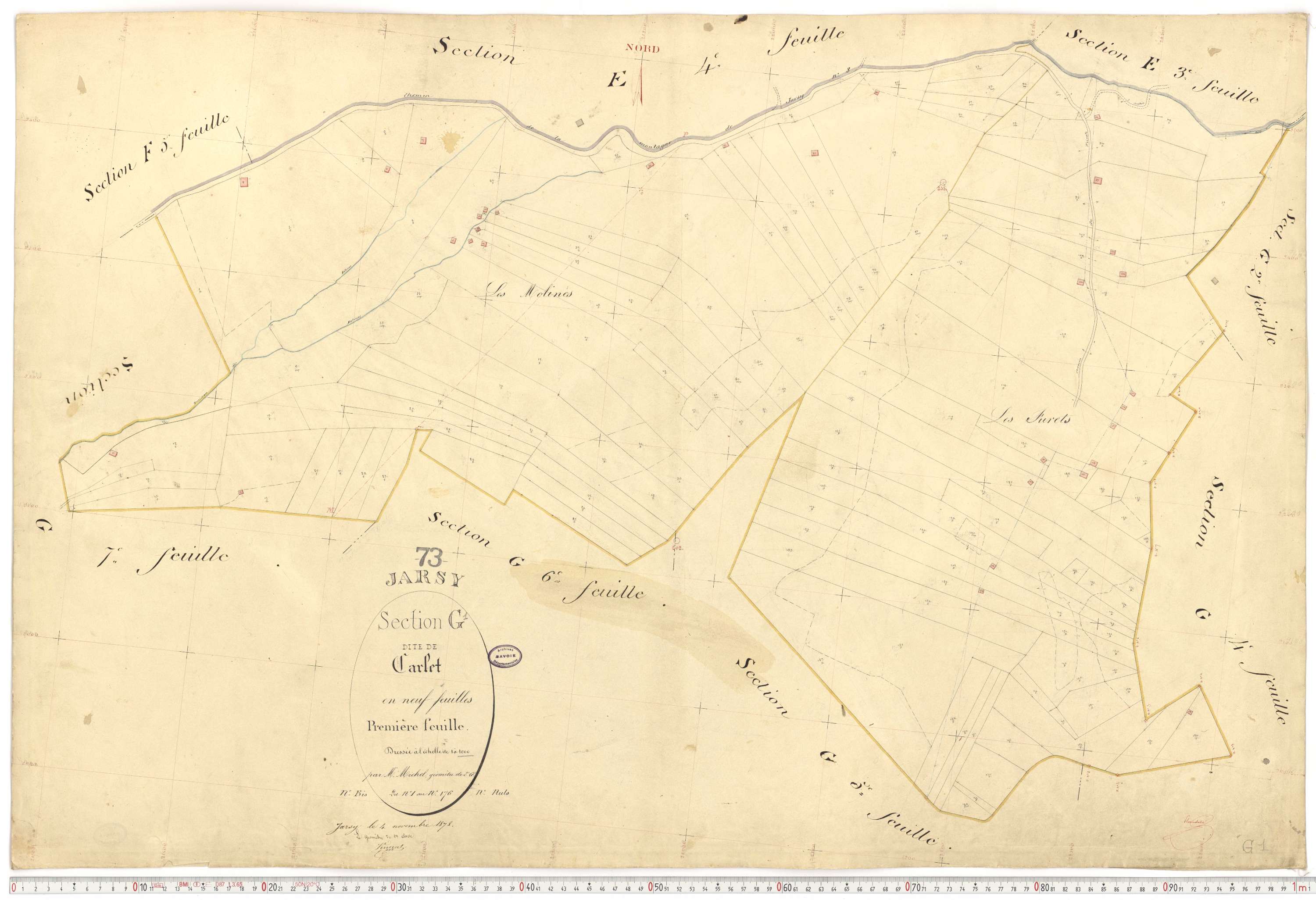 Jarsy - Cadastre français (1878).