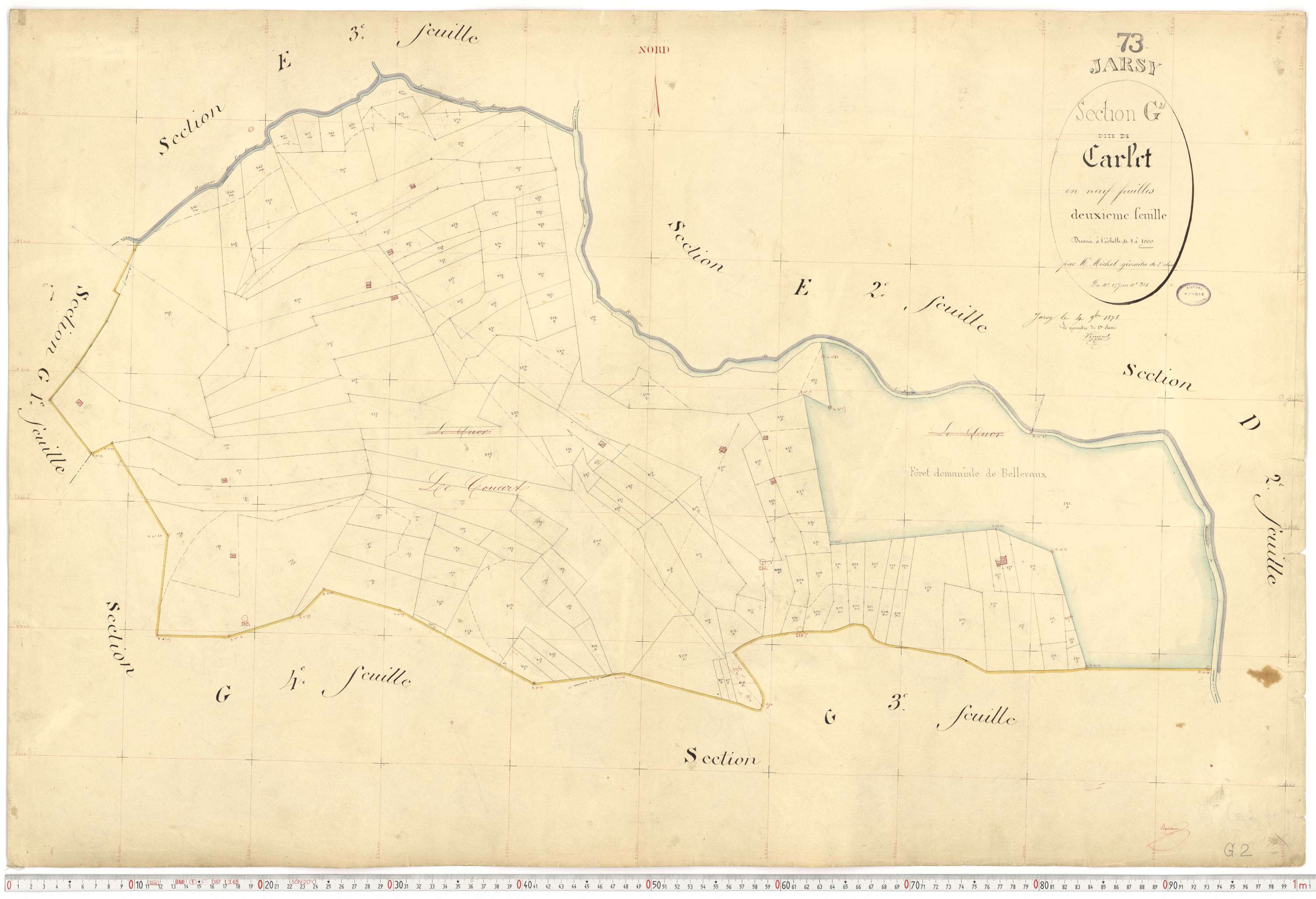 Jarsy - Cadastre français (1878).