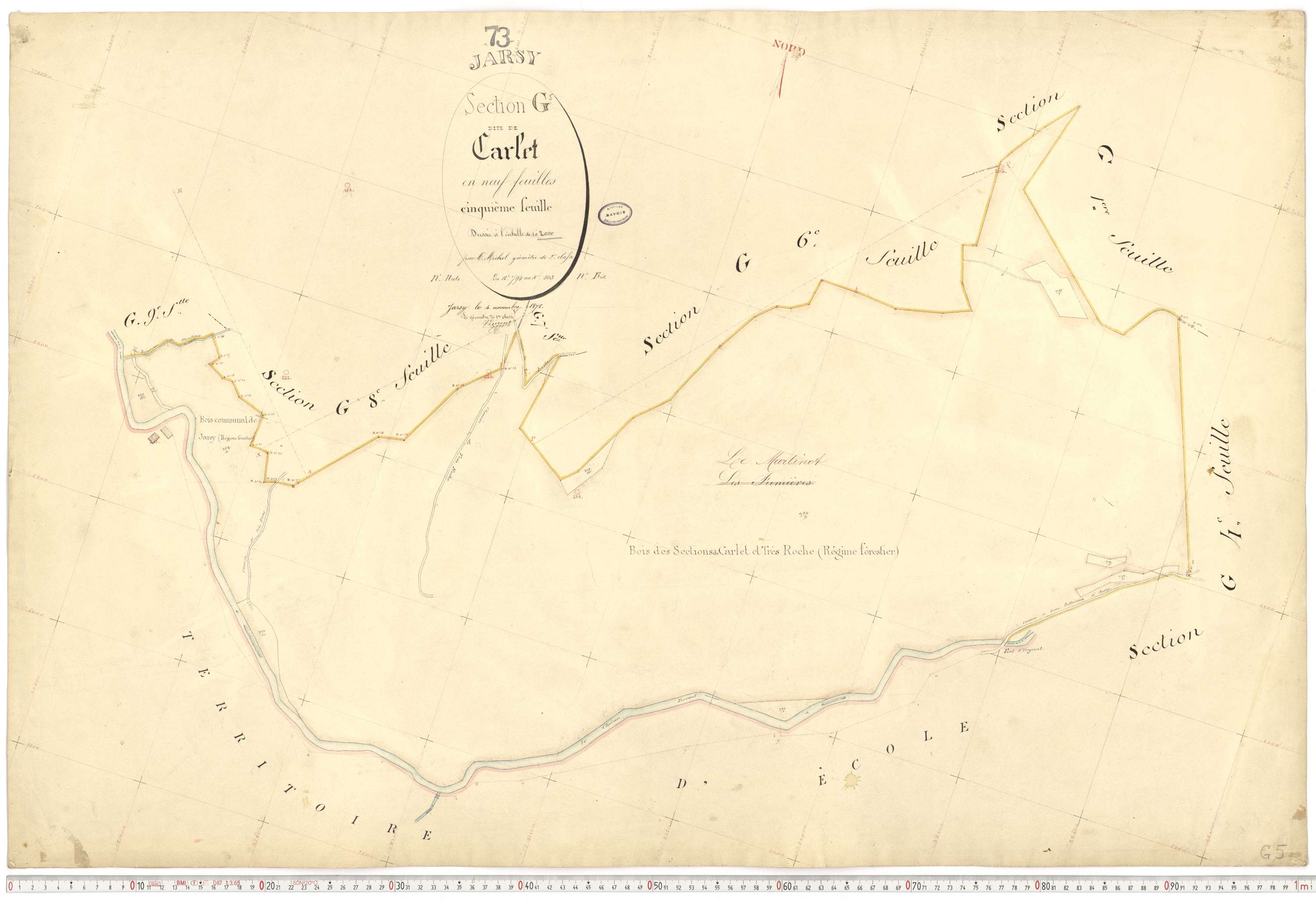 Jarsy - Cadastre français (1878).