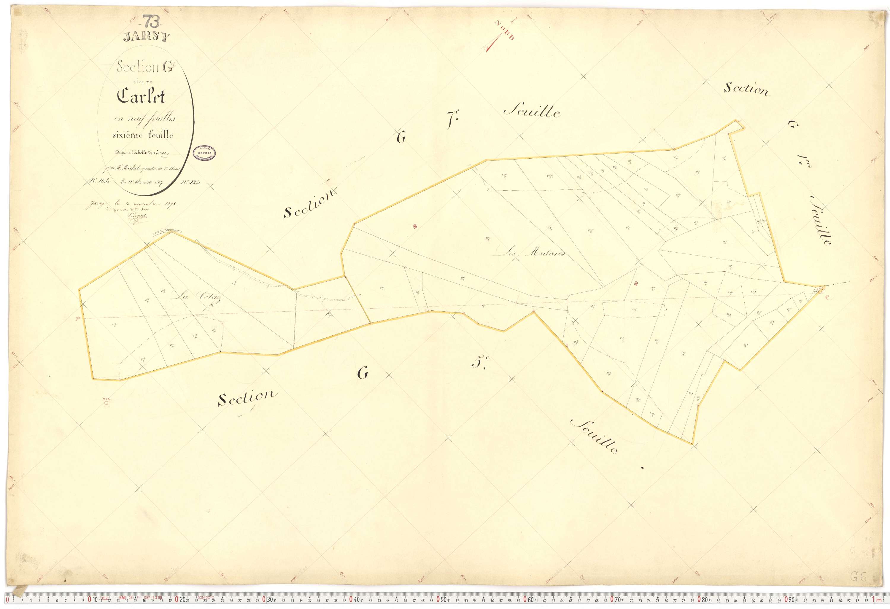 Jarsy - Cadastre français (1878).