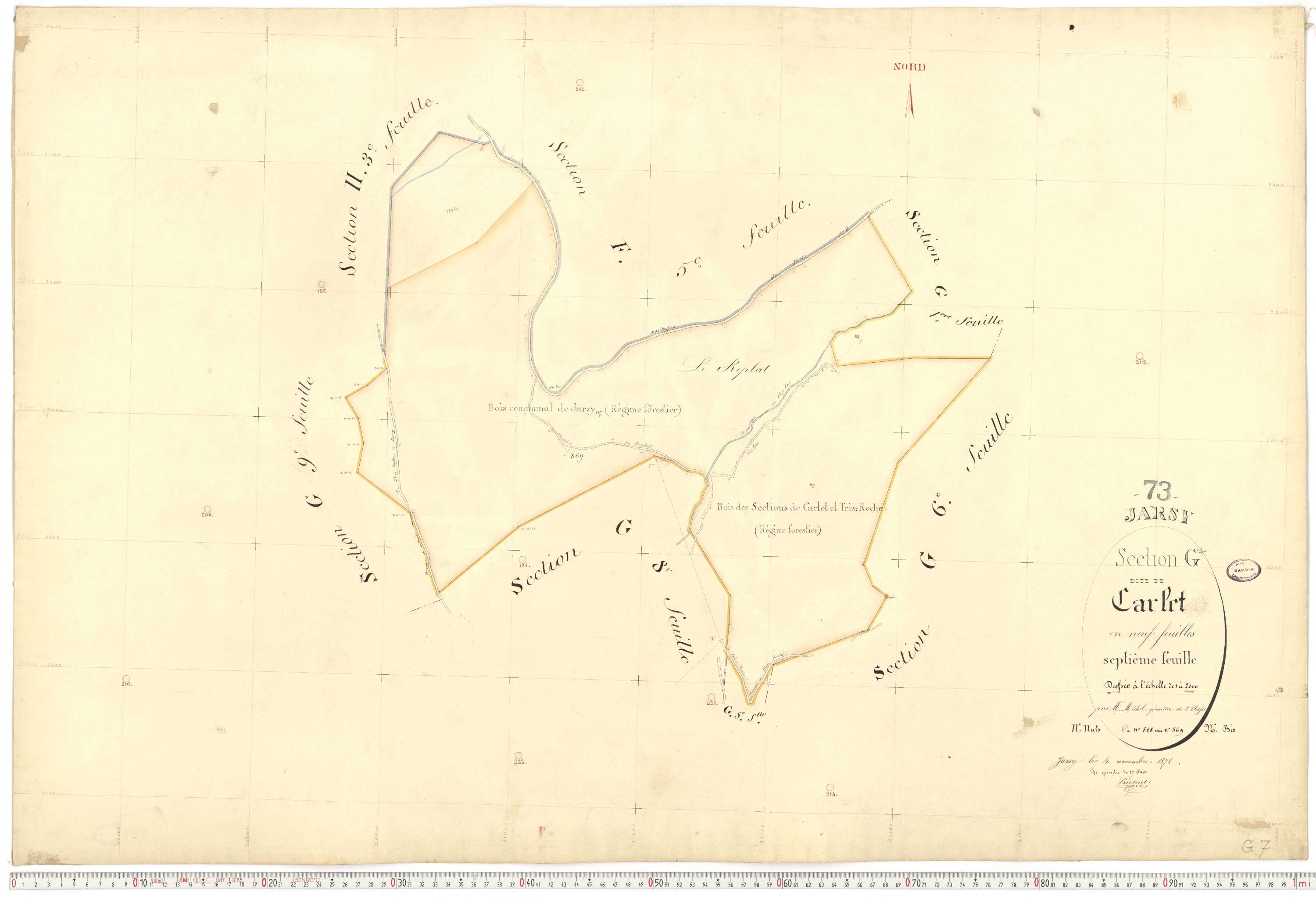 Jarsy - Cadastre français (1878).
