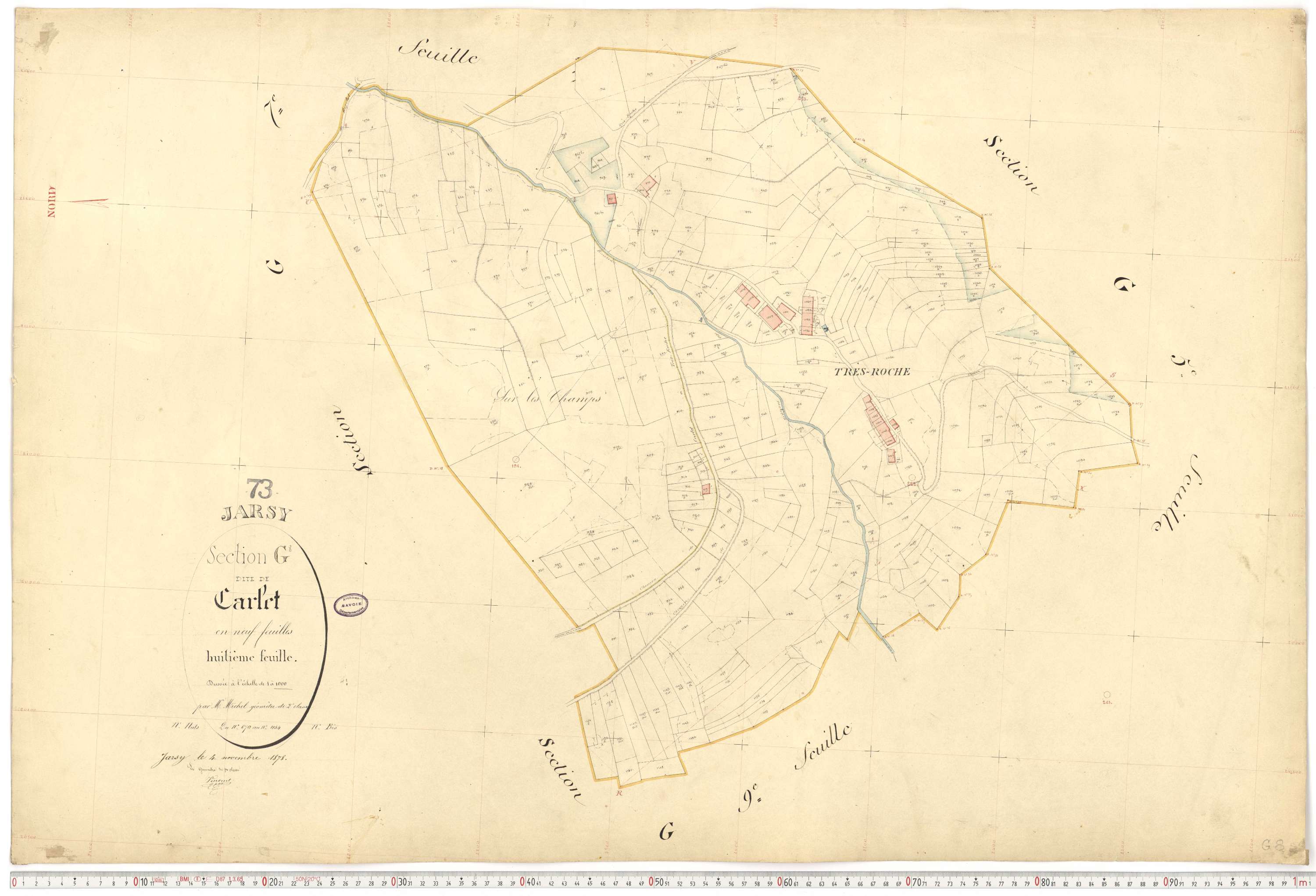 Jarsy - Cadastre français (1878).