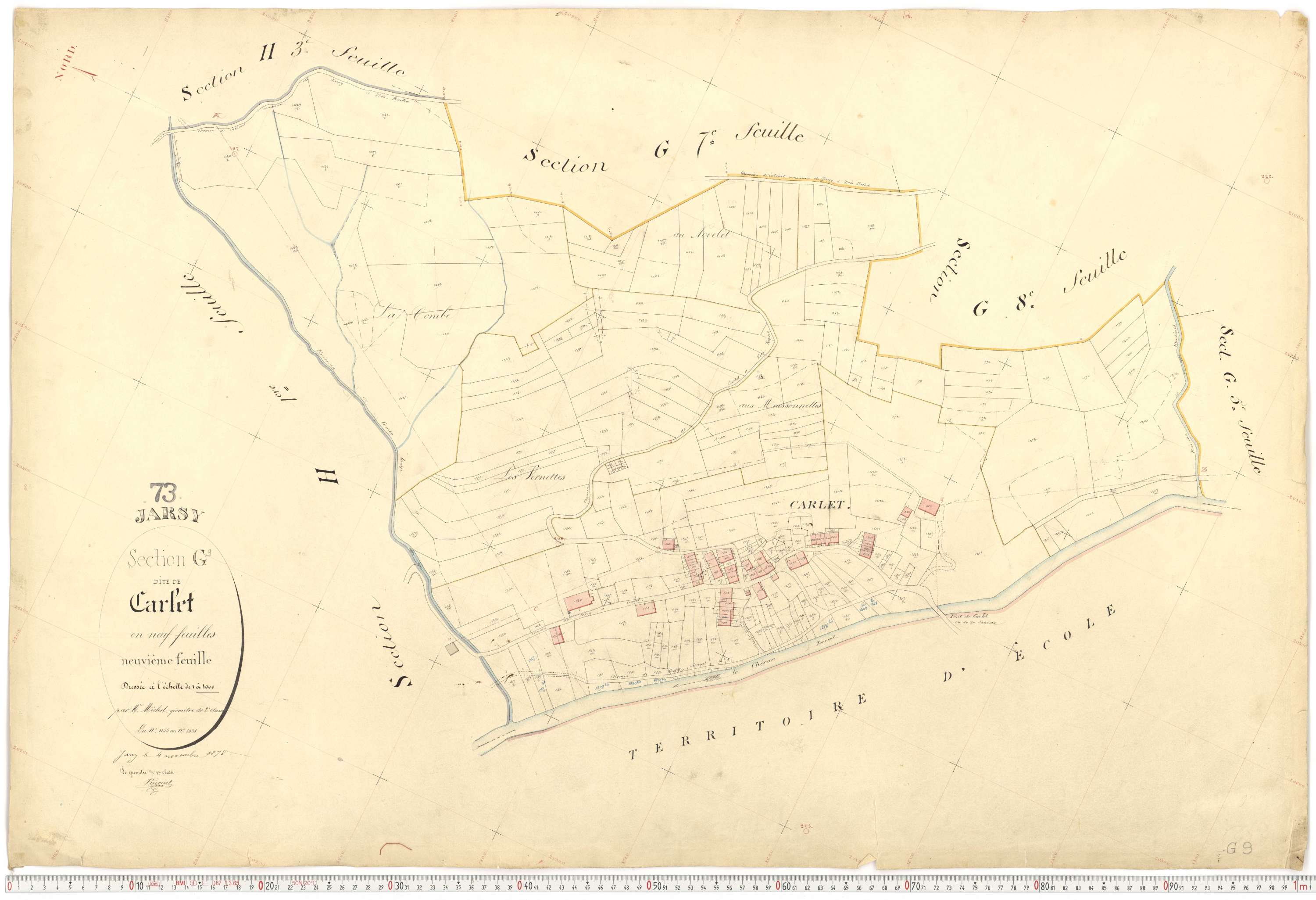 Jarsy - Cadastre français (1878).