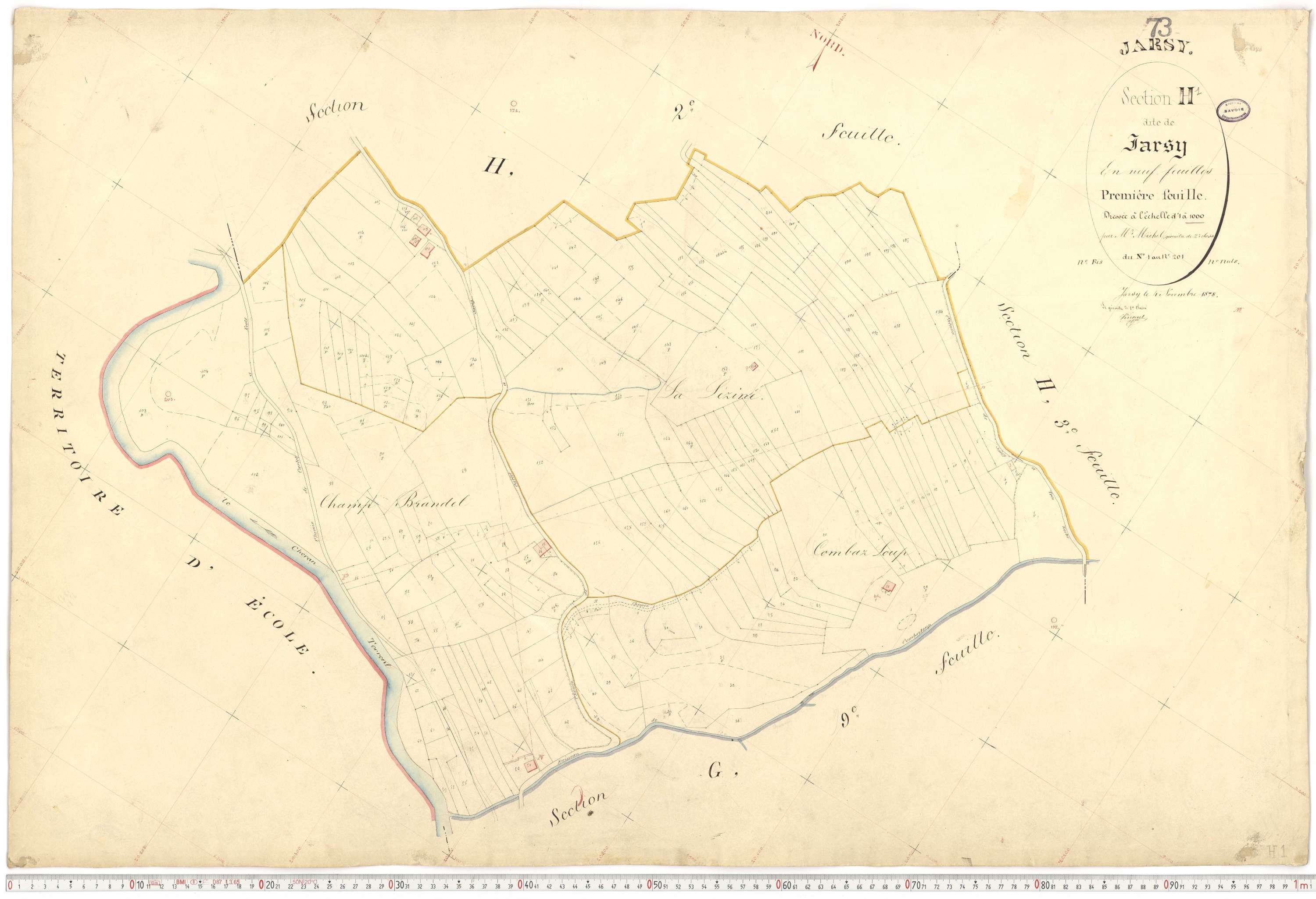 Jarsy - Cadastre français (1878).