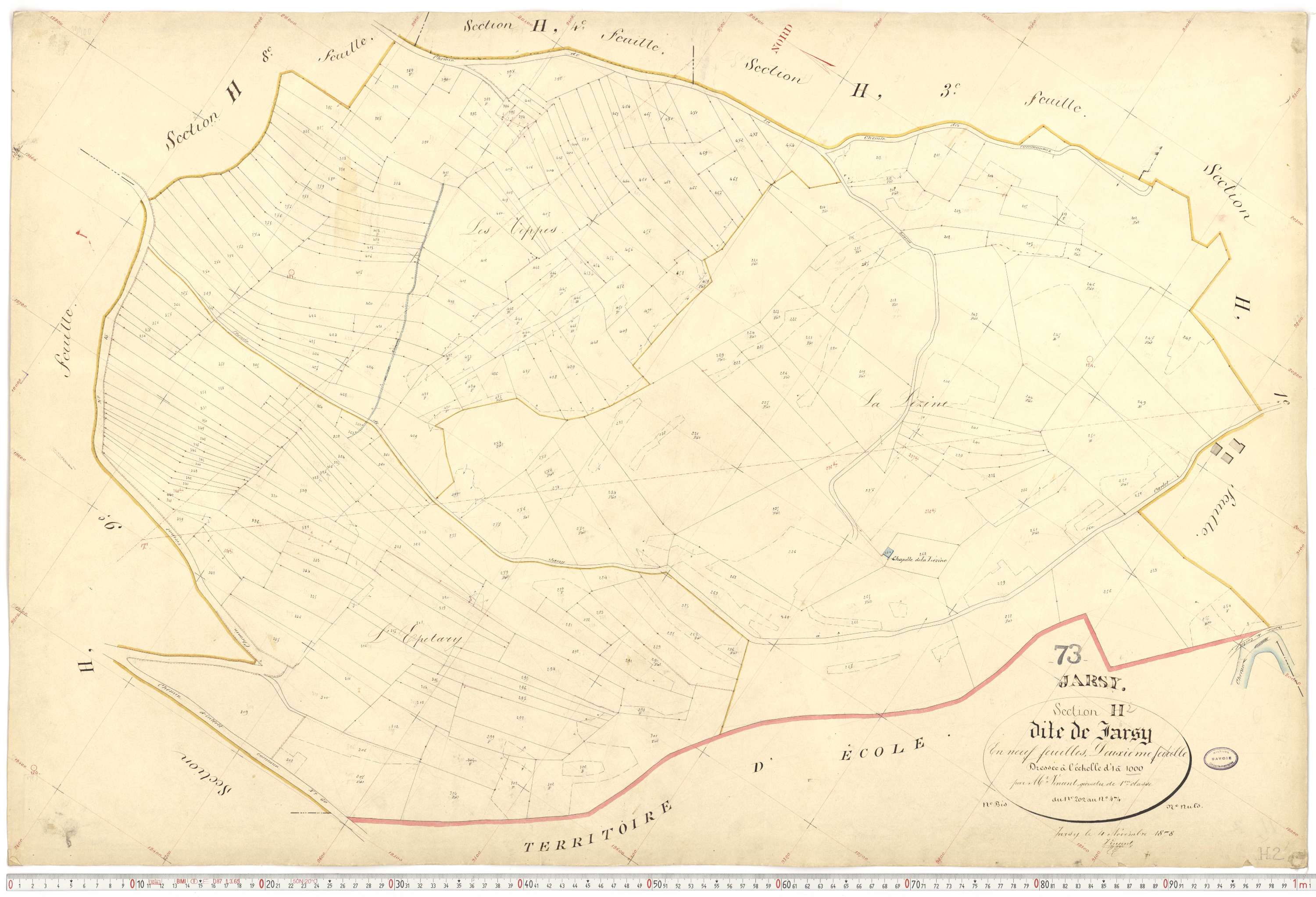 Jarsy - Cadastre français (1878).