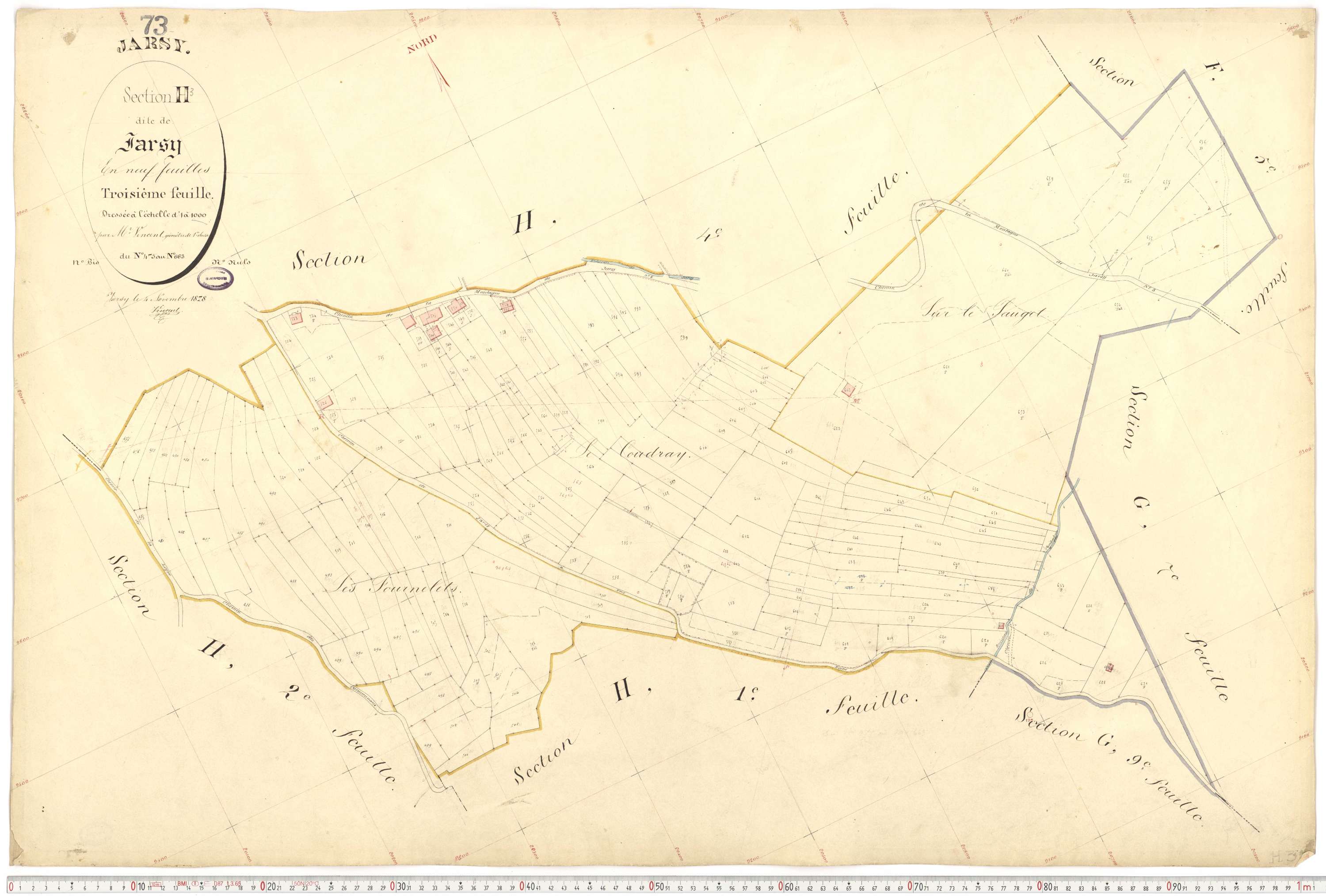 Jarsy - Cadastre français (1878).