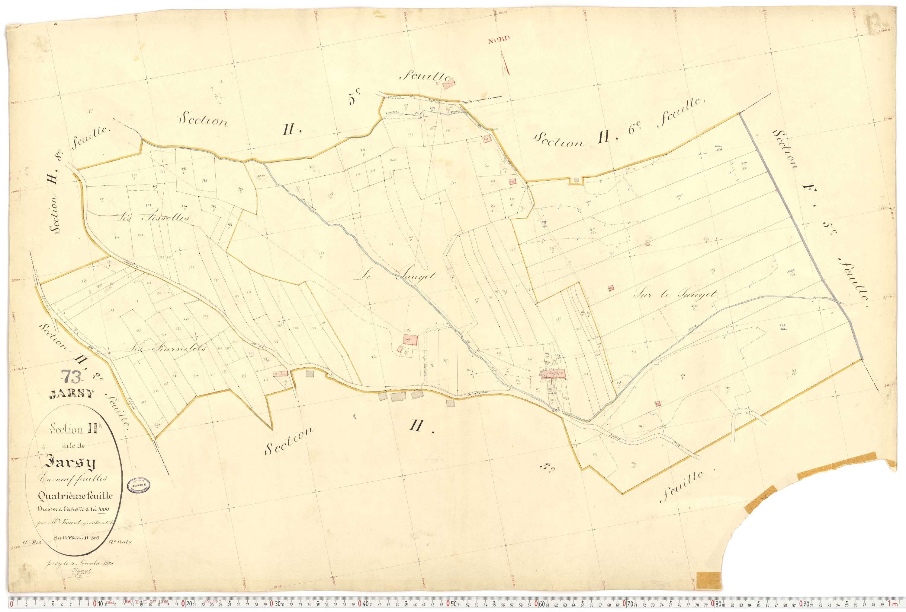Jarsy - Cadastre français (1878).