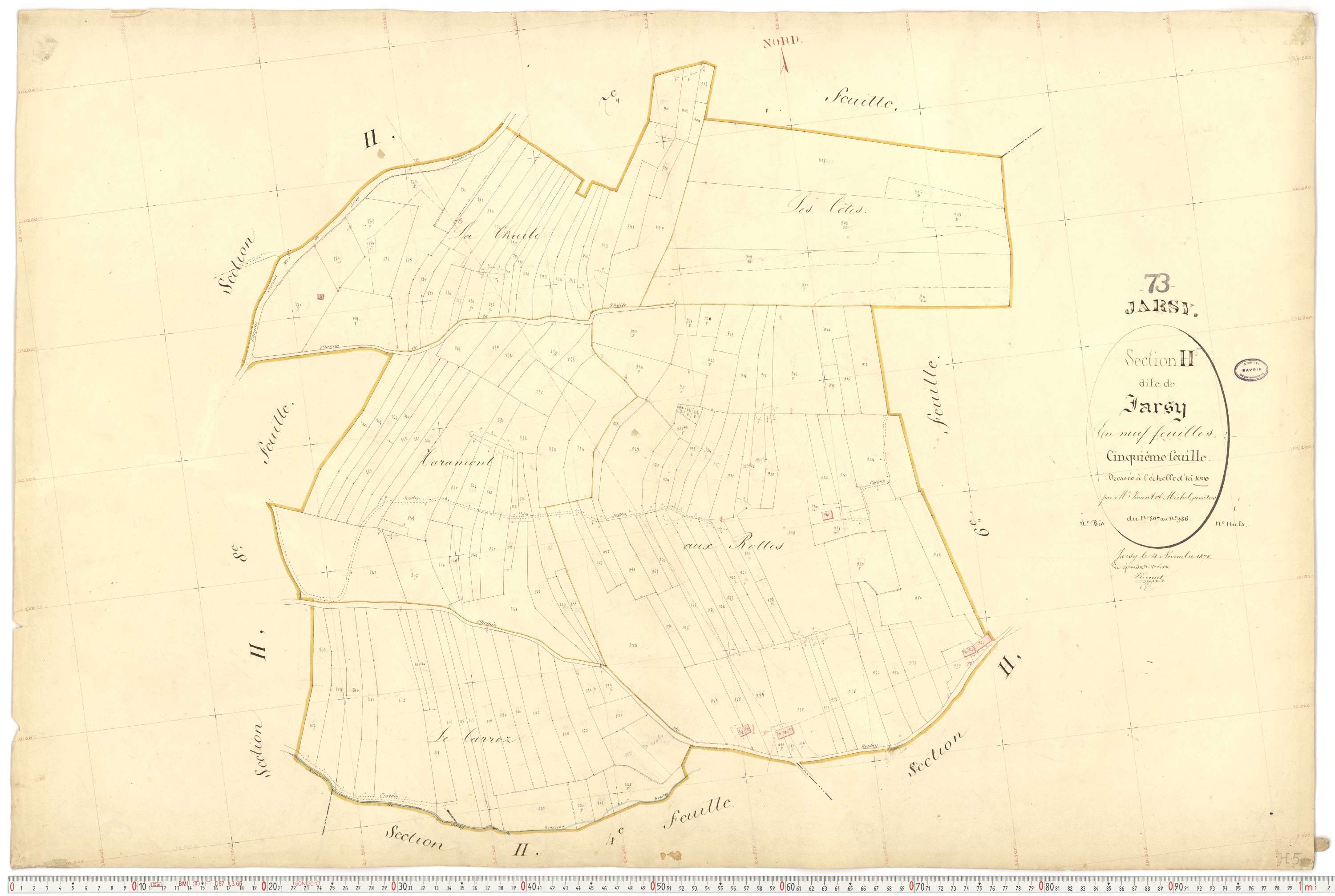 Jarsy - Cadastre français (1878).