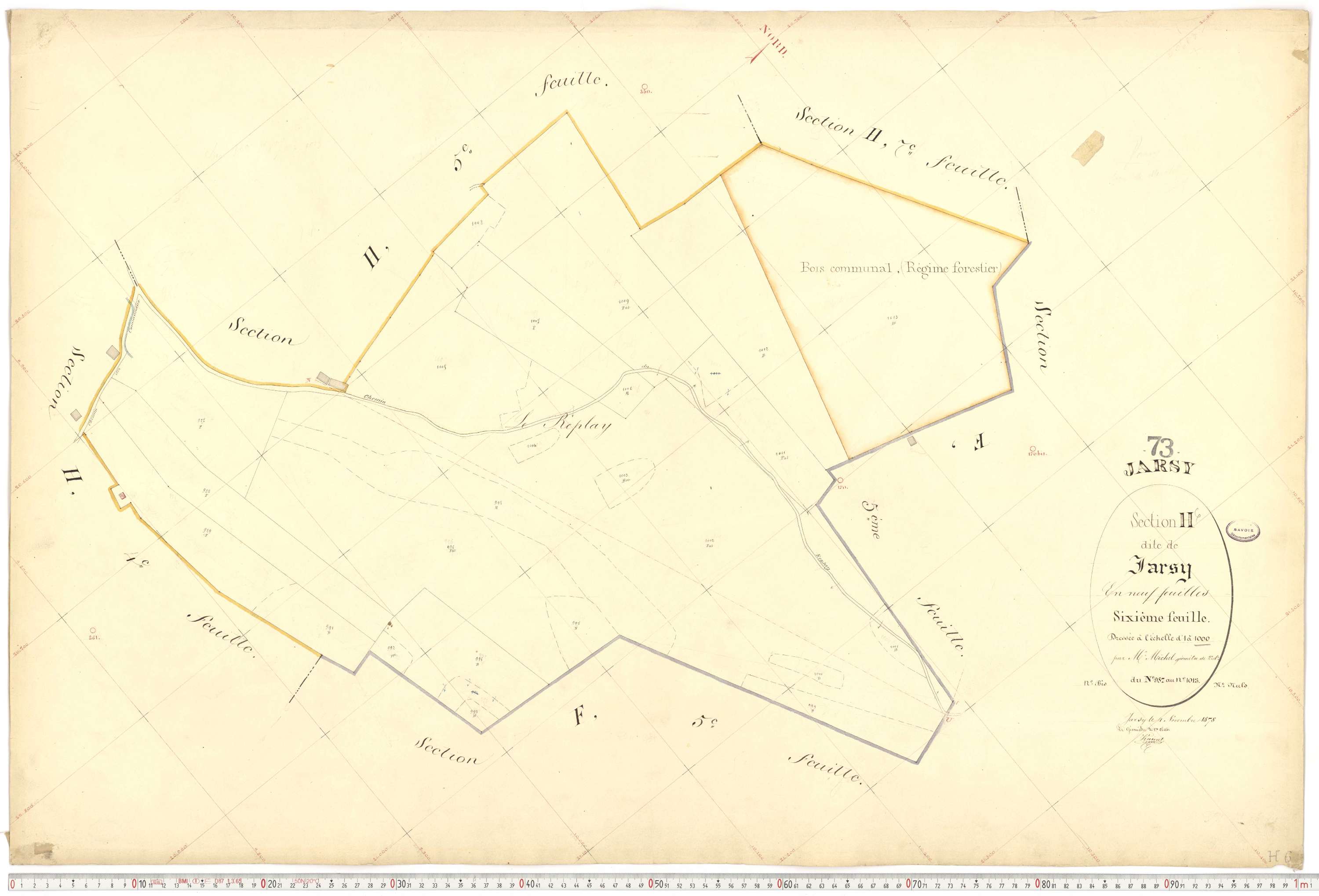 Jarsy - Cadastre français (1878).