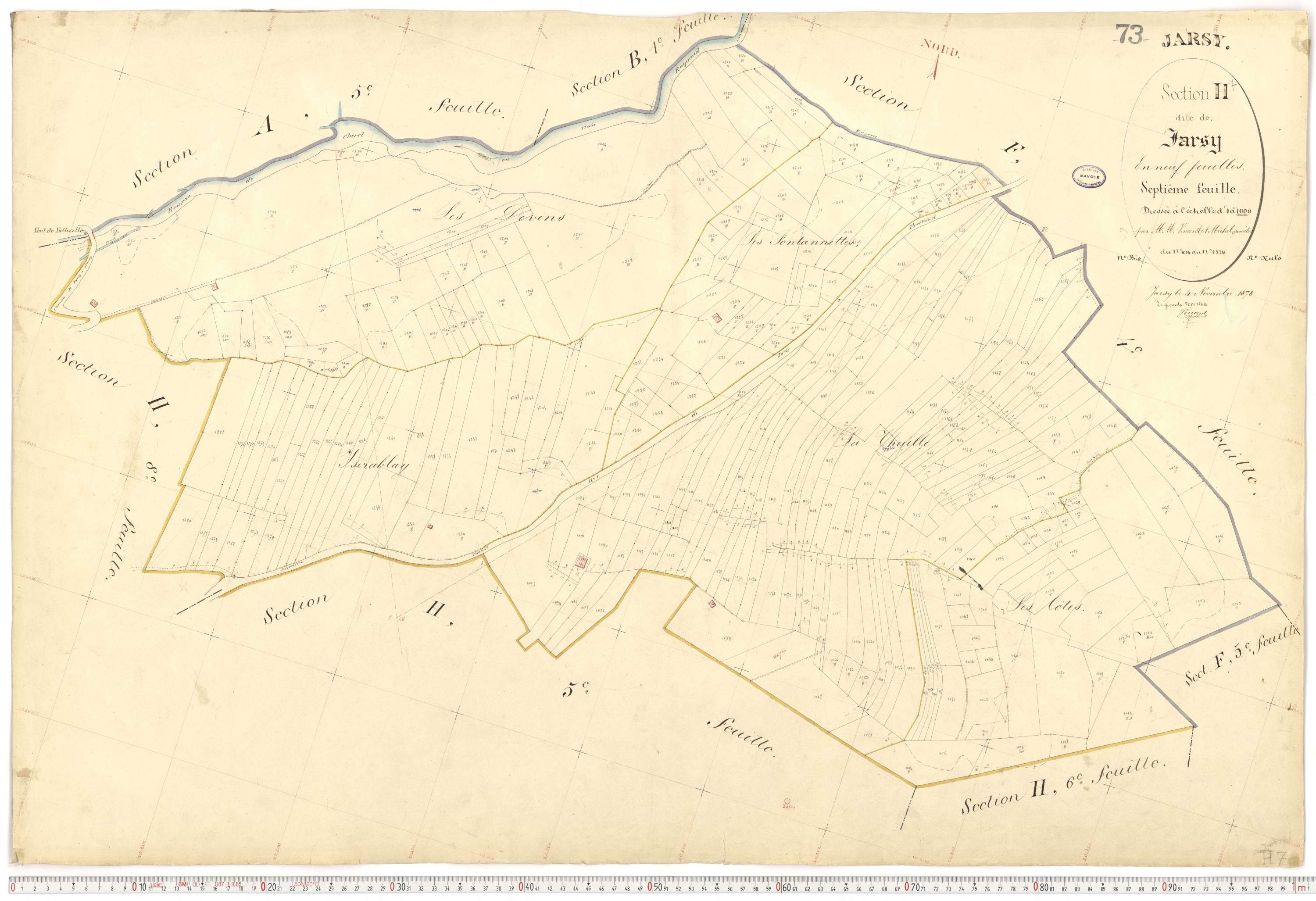 Jarsy - Cadastre français (1878).