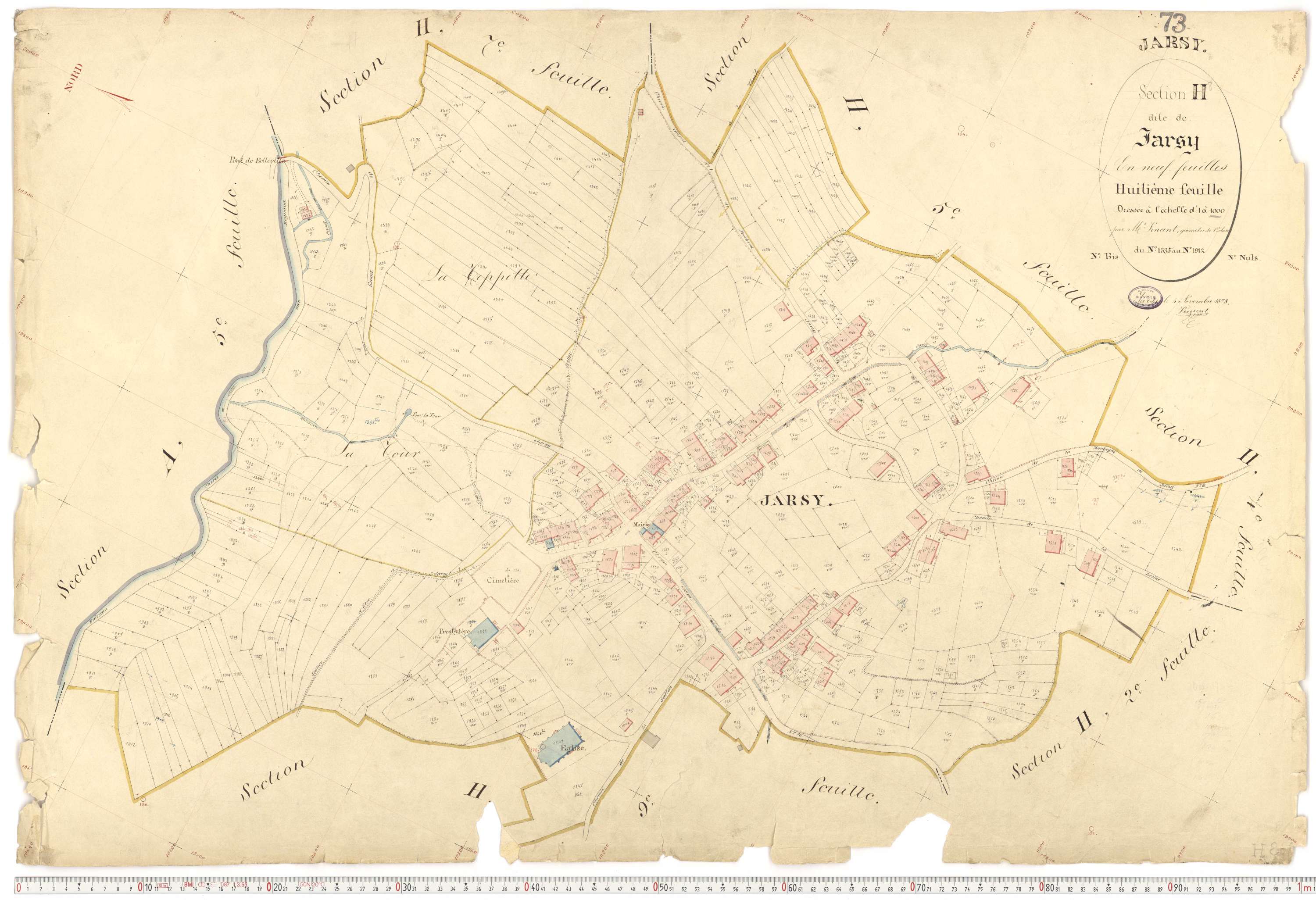 Jarsy - Cadastre français (1878).
