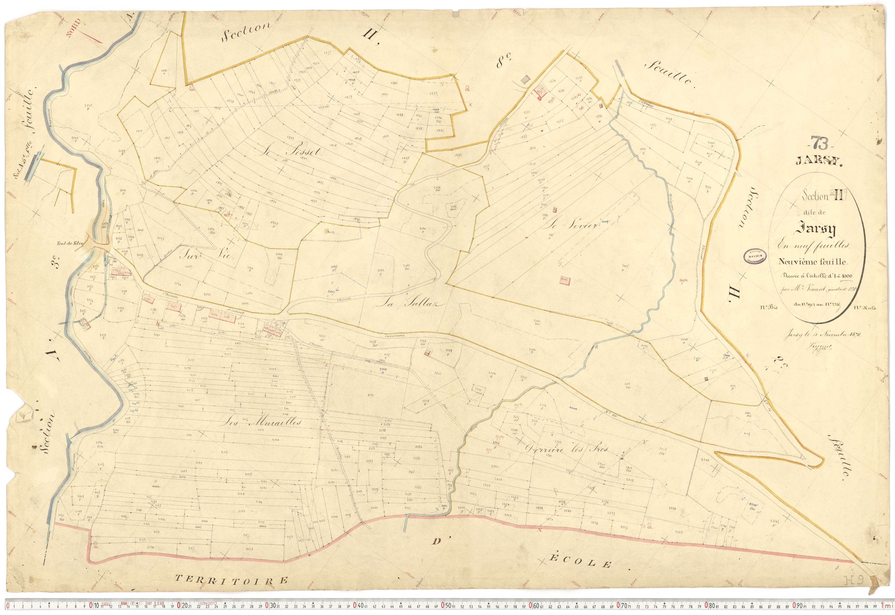 Jarsy - Cadastre français (1878).