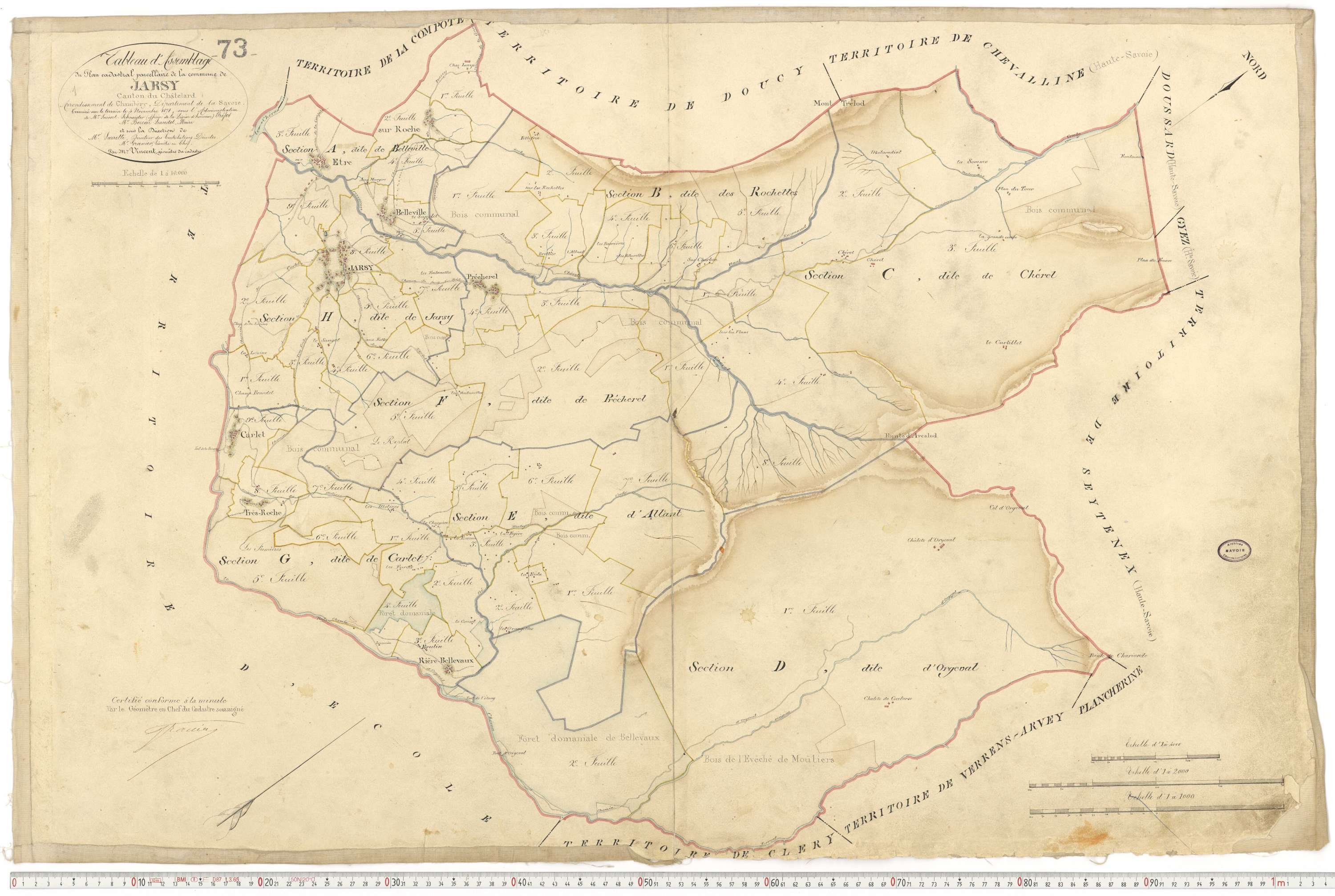 Jarsy - Cadastre français (1878).