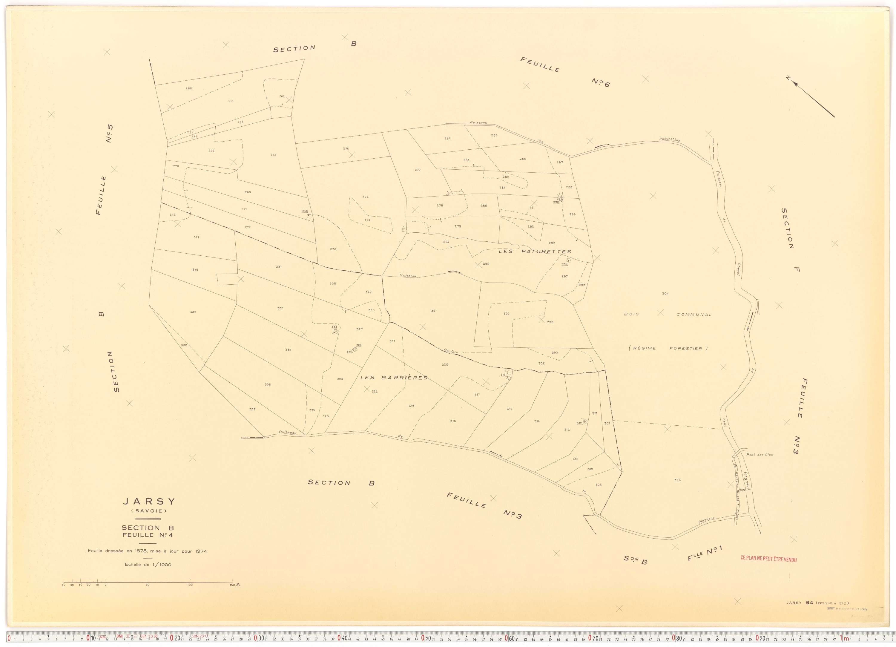 Jarsy - Cadastre rénové (1974).