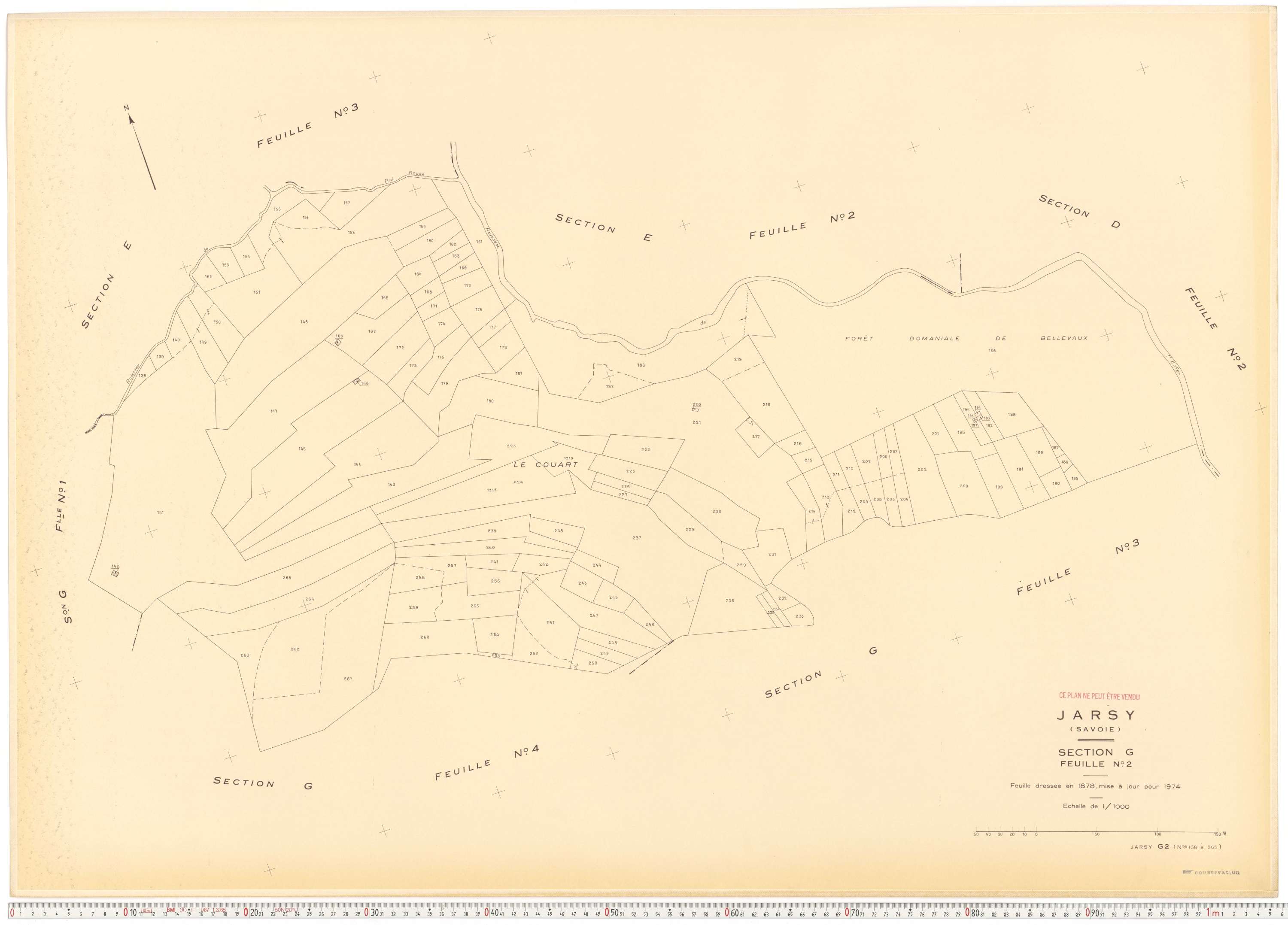 Jarsy - Cadastre rénové (1974).