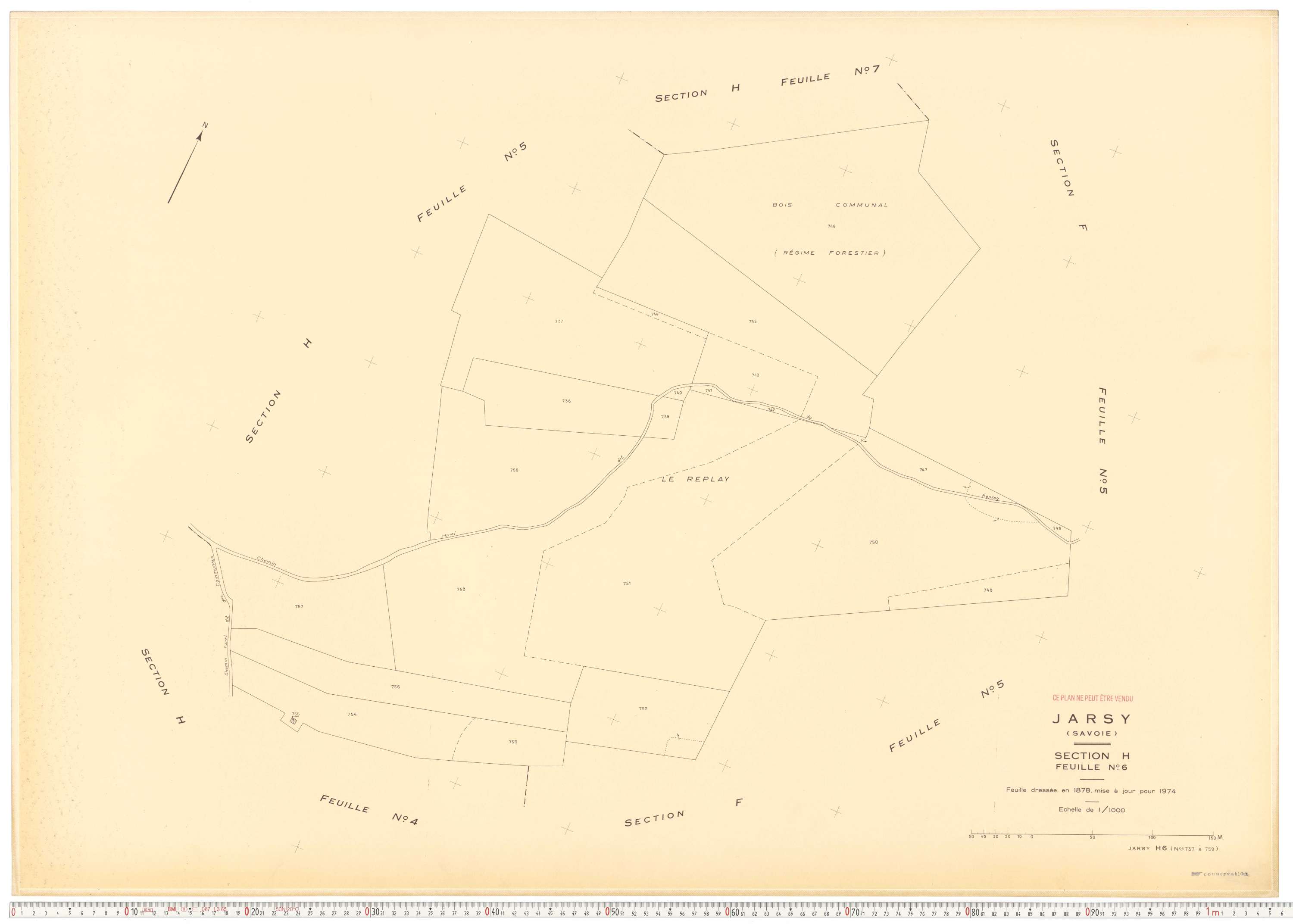 Jarsy - Cadastre rénové (1974).