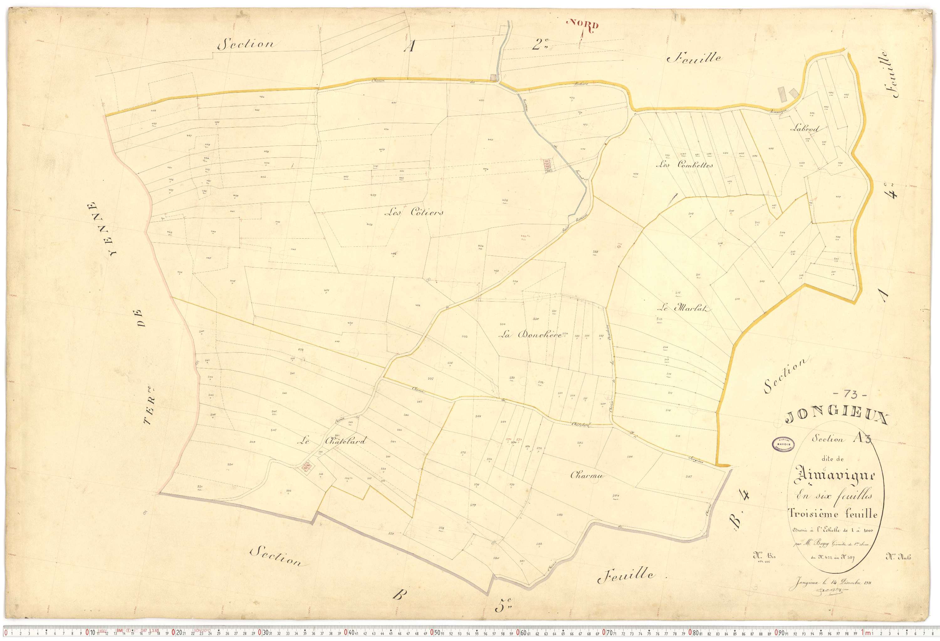 Jongieux - Cadastre français (1921).