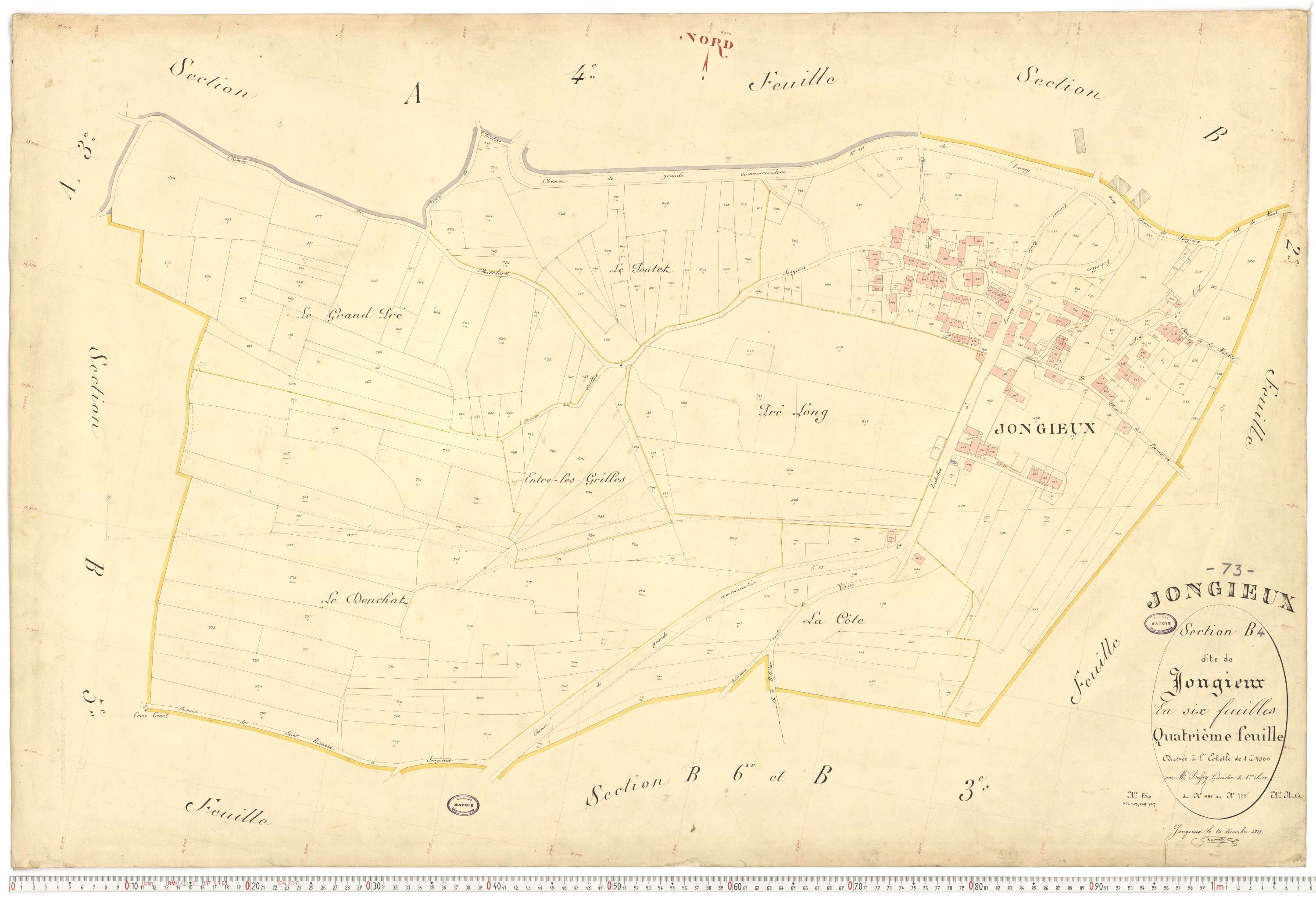Jongieux - Cadastre français (1921).