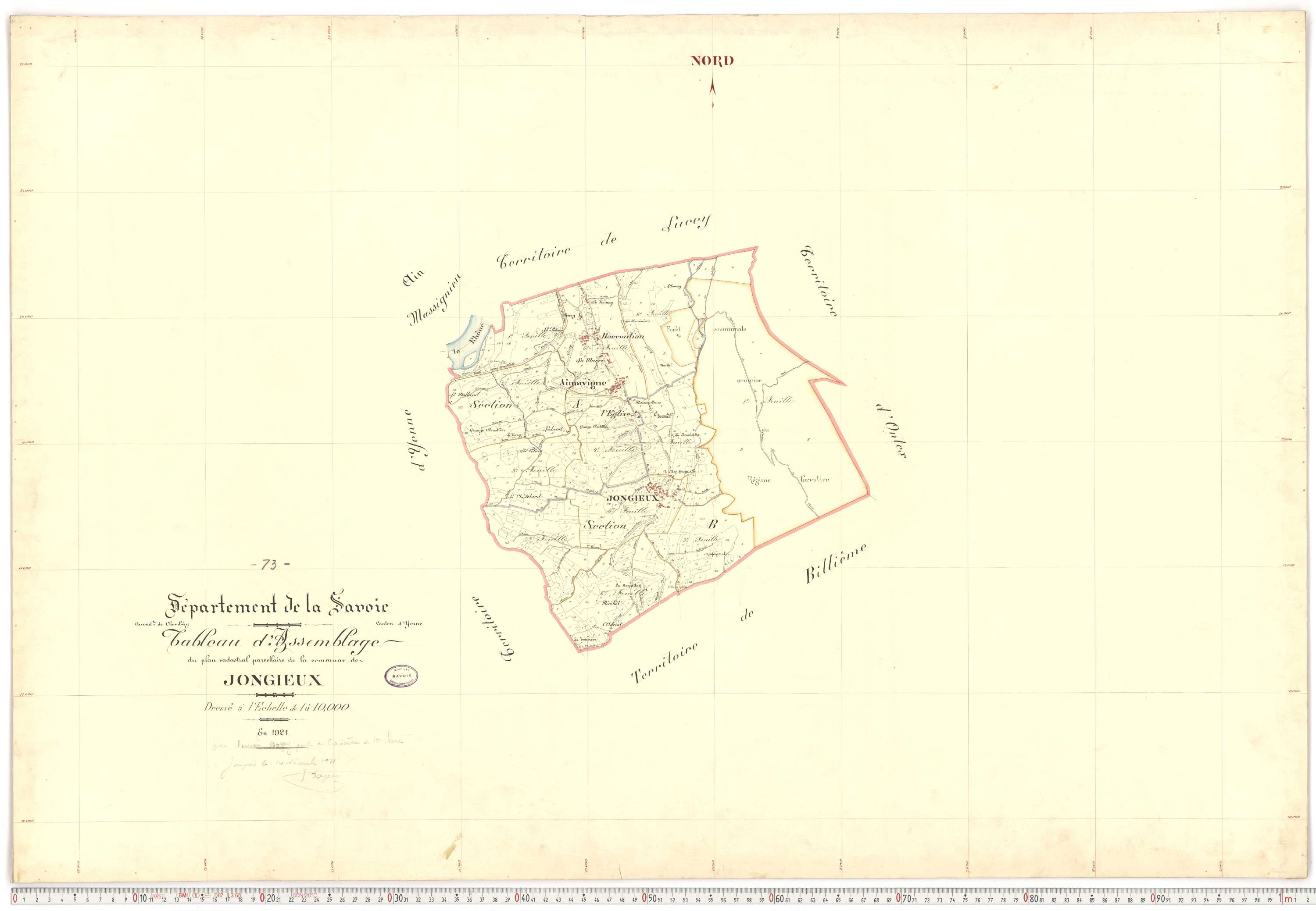 Jongieux - Cadastre français (1921).