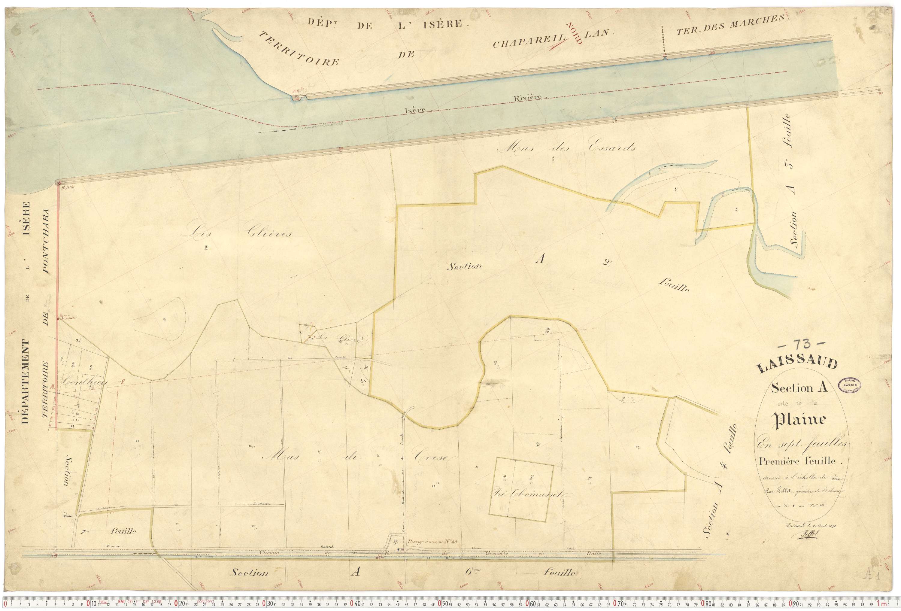 Laissaud - Cadastre français (1876).