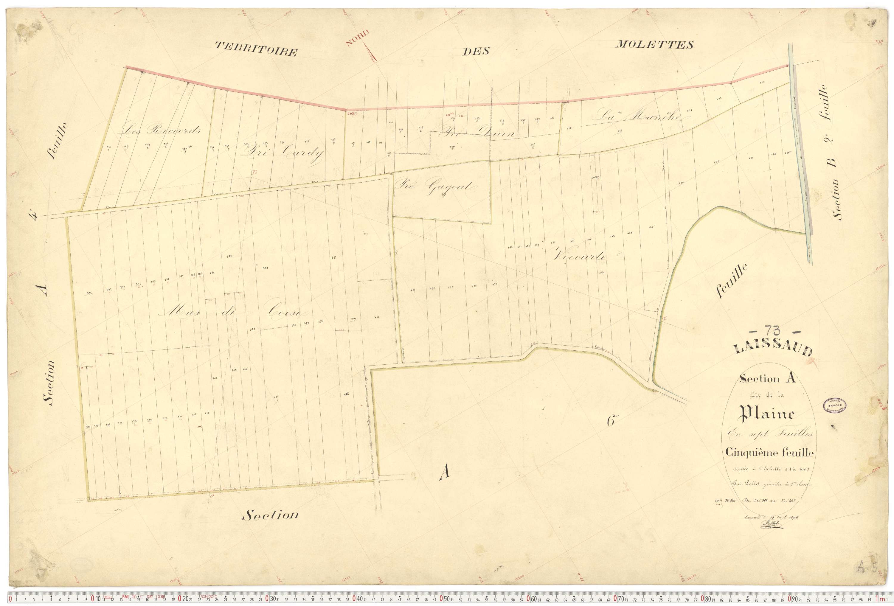 Laissaud - Cadastre français (1876).