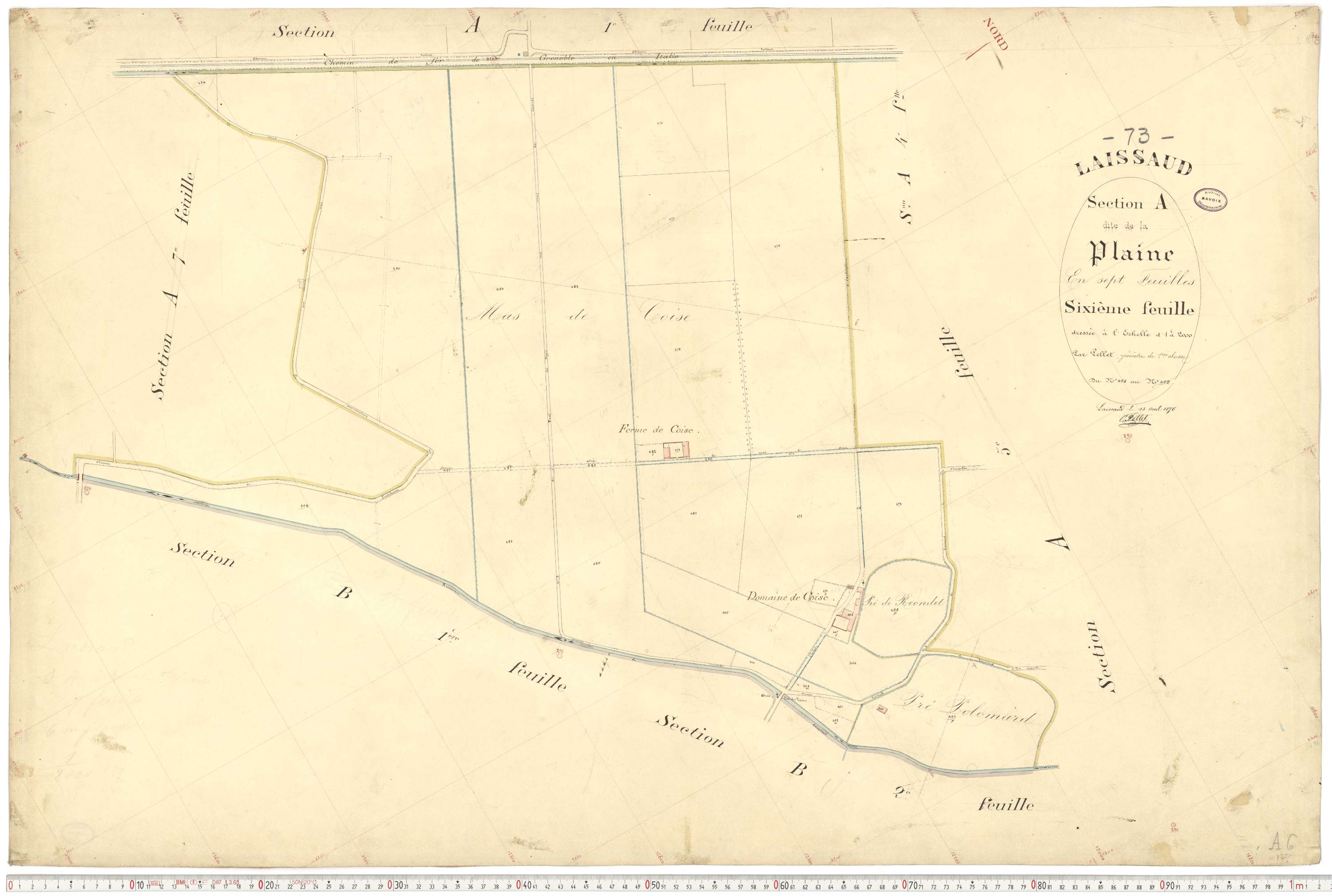 Laissaud - Cadastre français (1876).