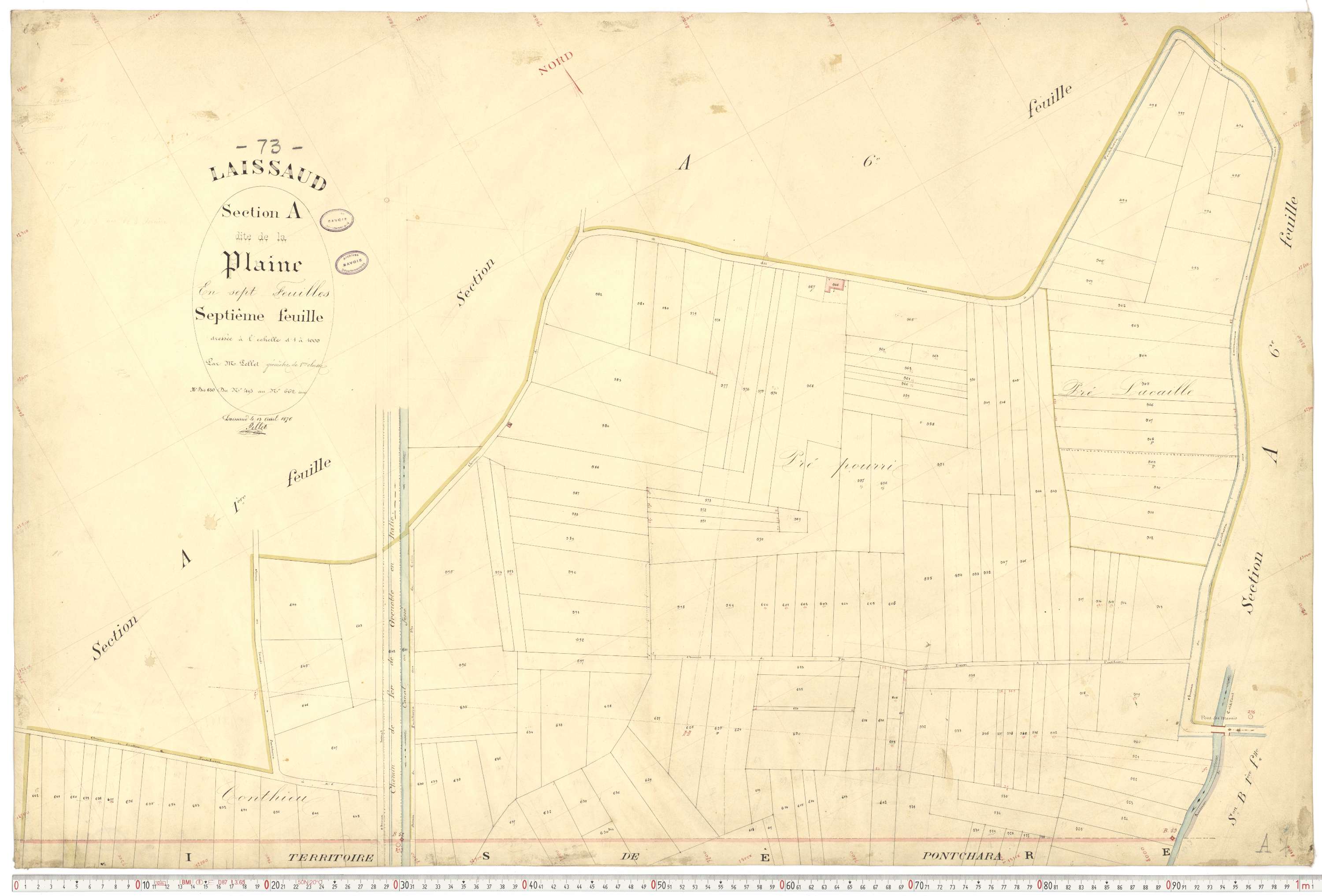 Laissaud - Cadastre français (1876).