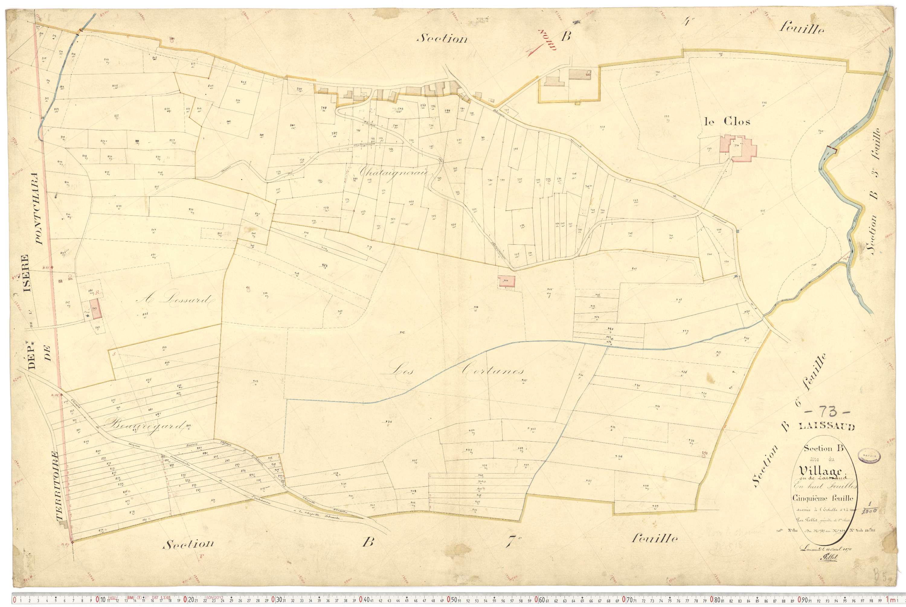 Laissaud - Cadastre français (1876).