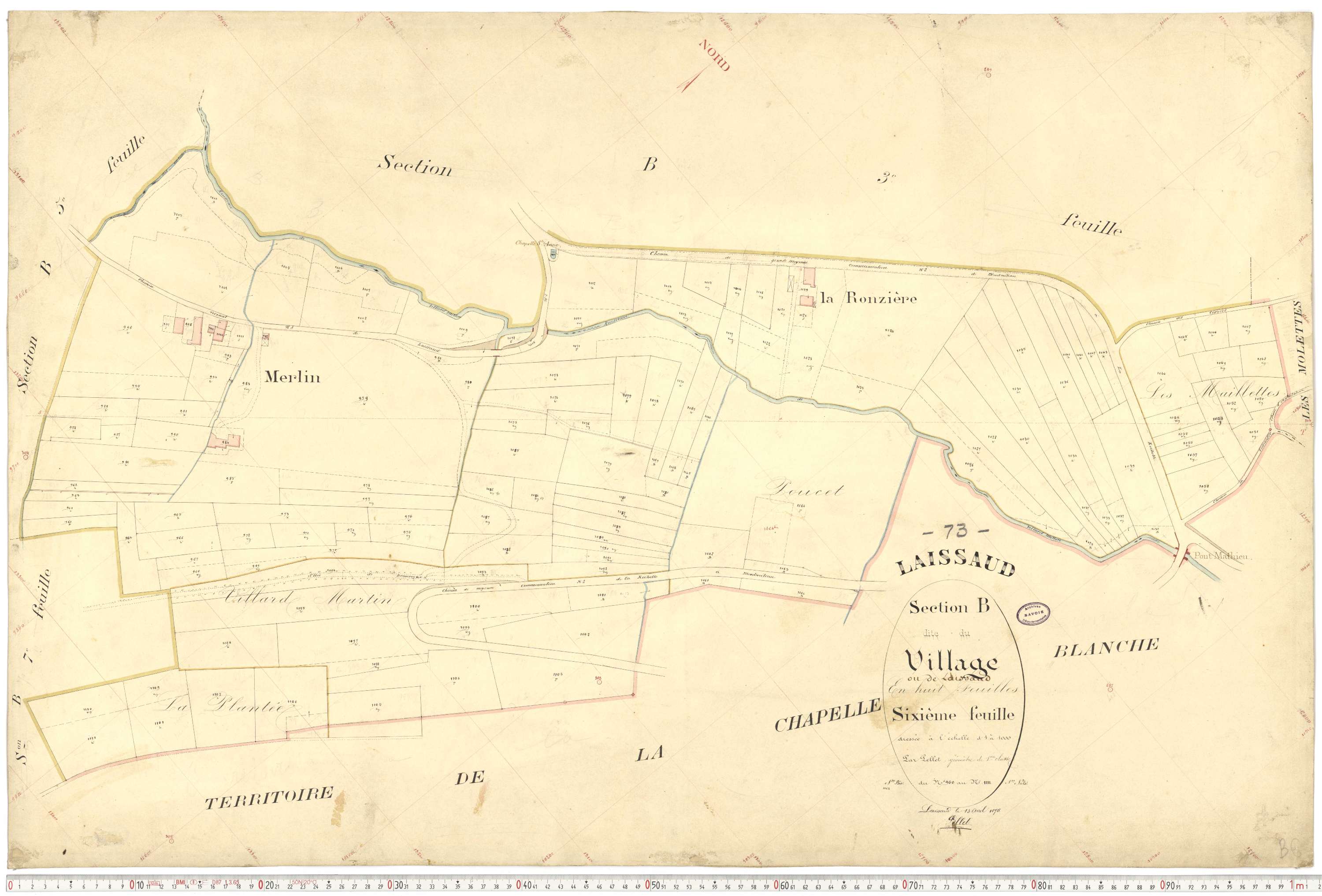 Laissaud - Cadastre français (1876).