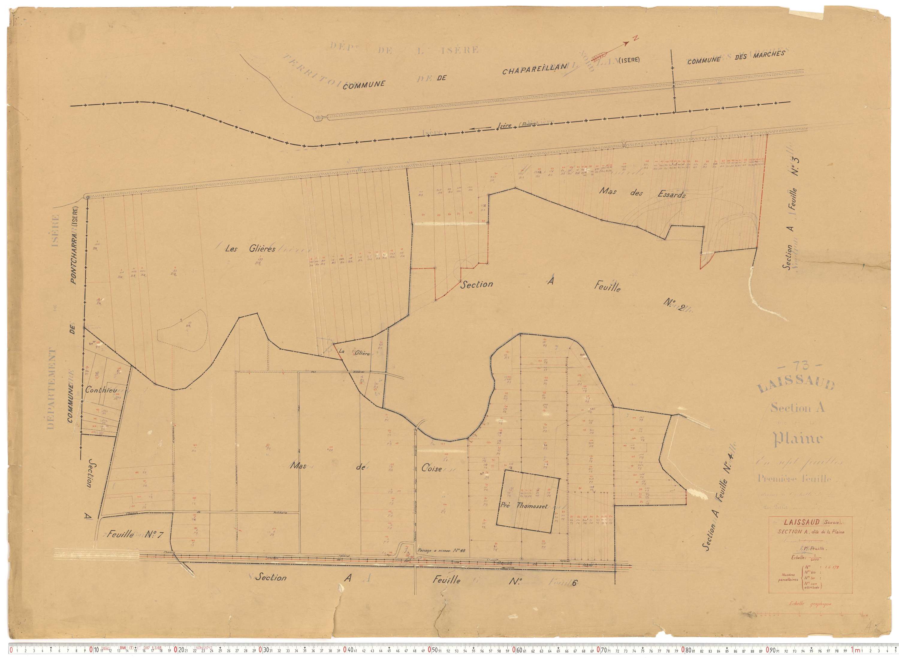 Laissaud - Cadastre rénové, version de travail (1934).
