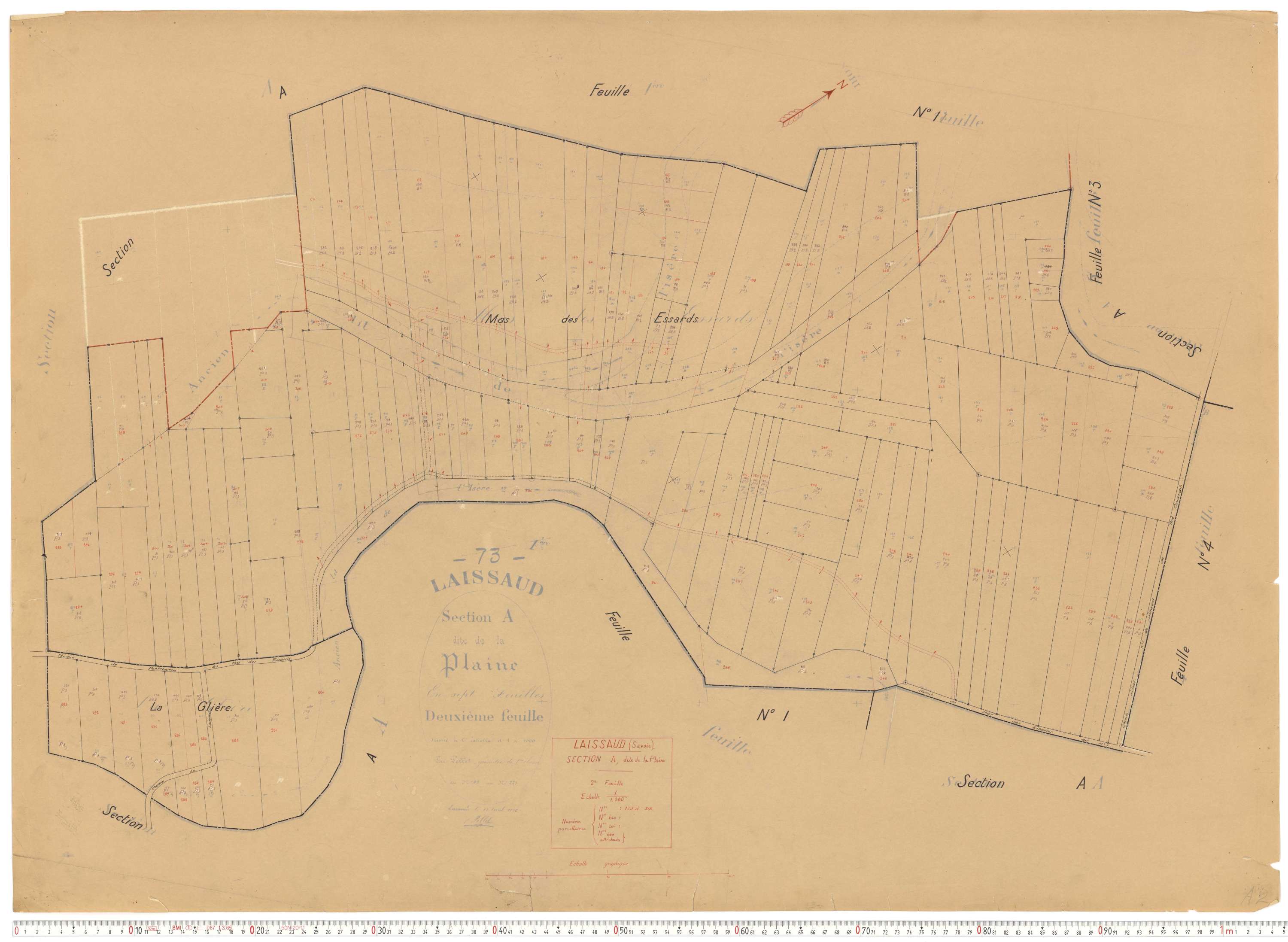 Laissaud - Cadastre rénové, version de travail (1934).