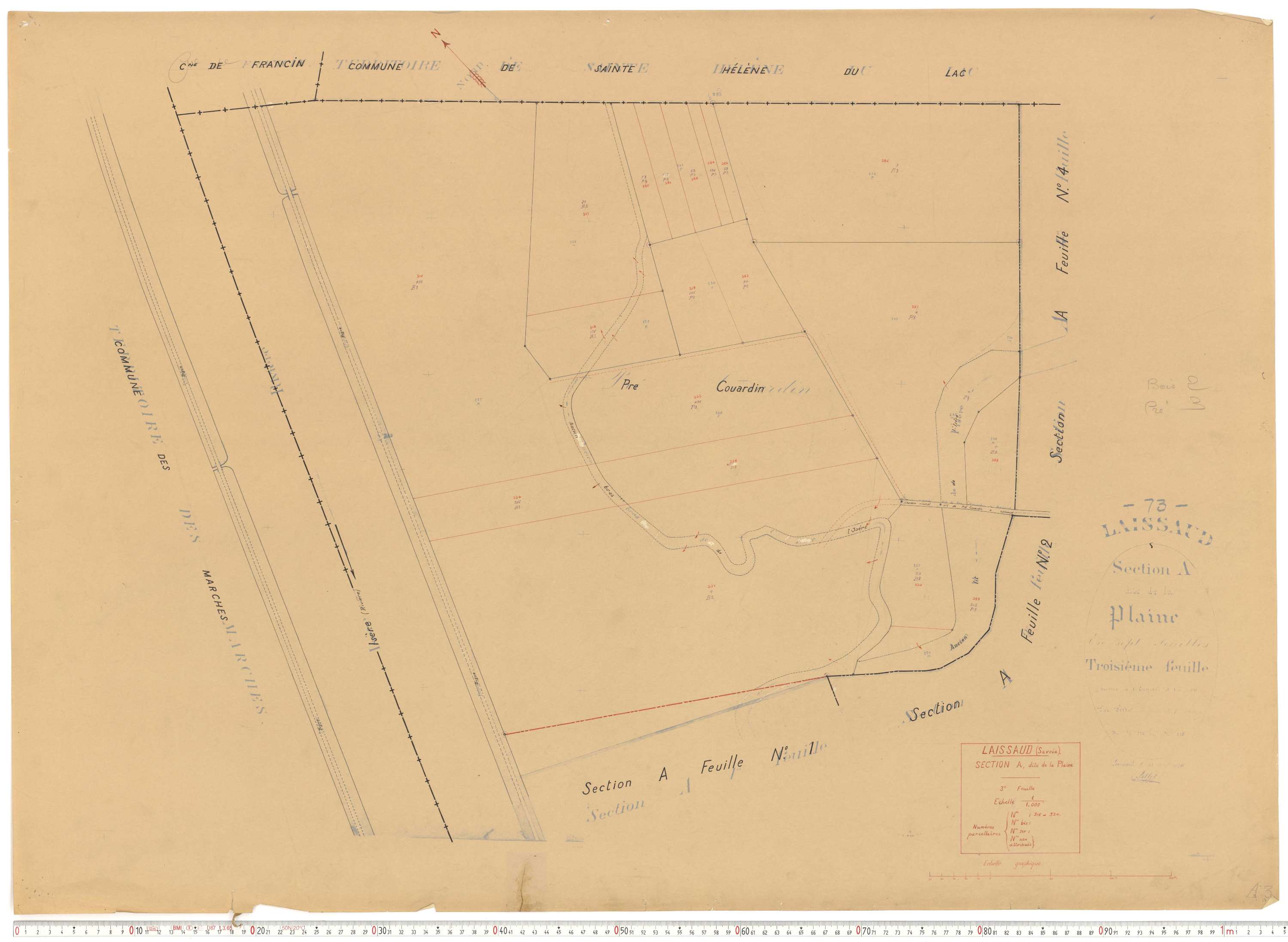 Laissaud - Cadastre rénové, version de travail (1934).