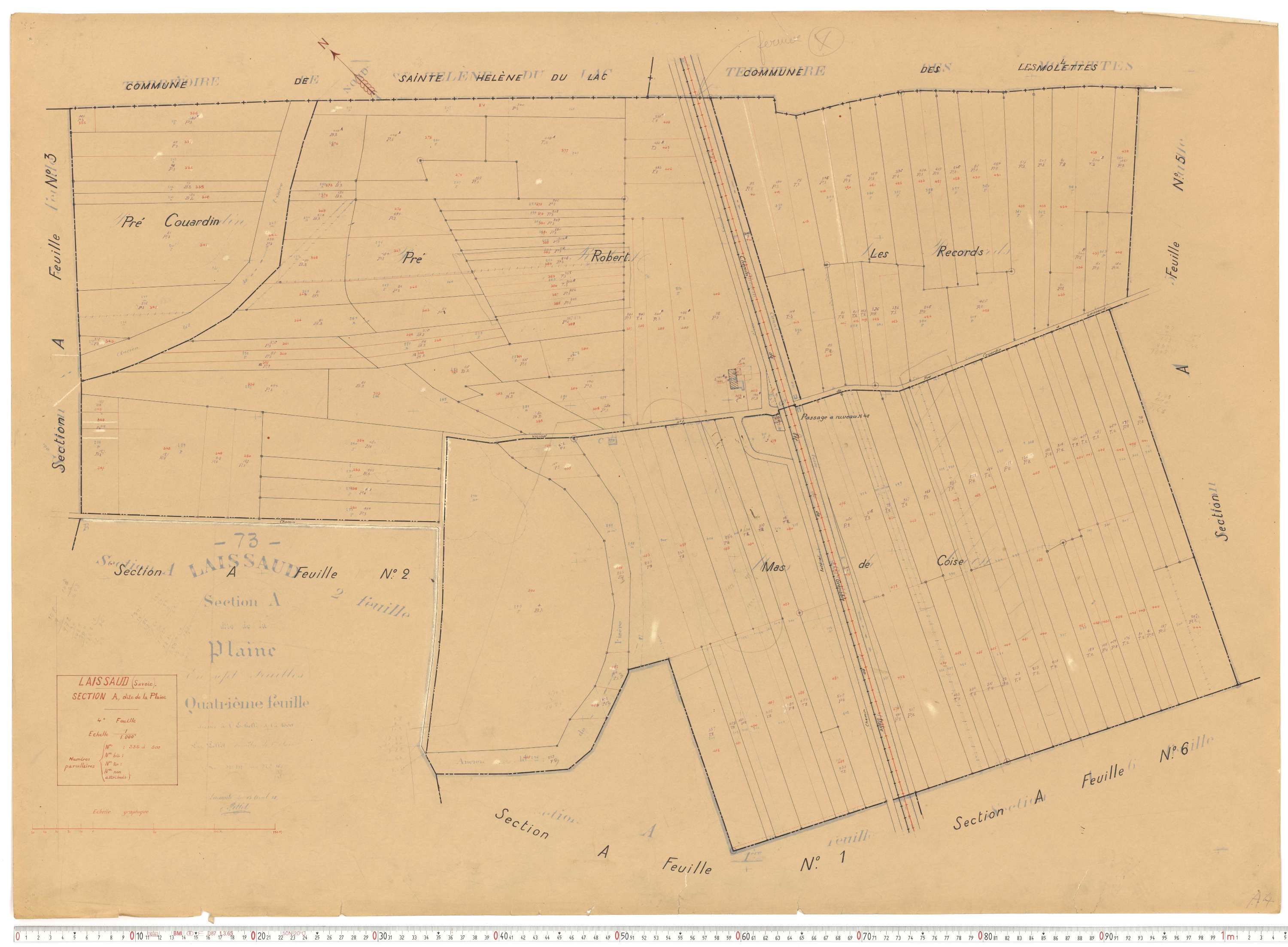 Laissaud - Cadastre rénové, version de travail (1934).