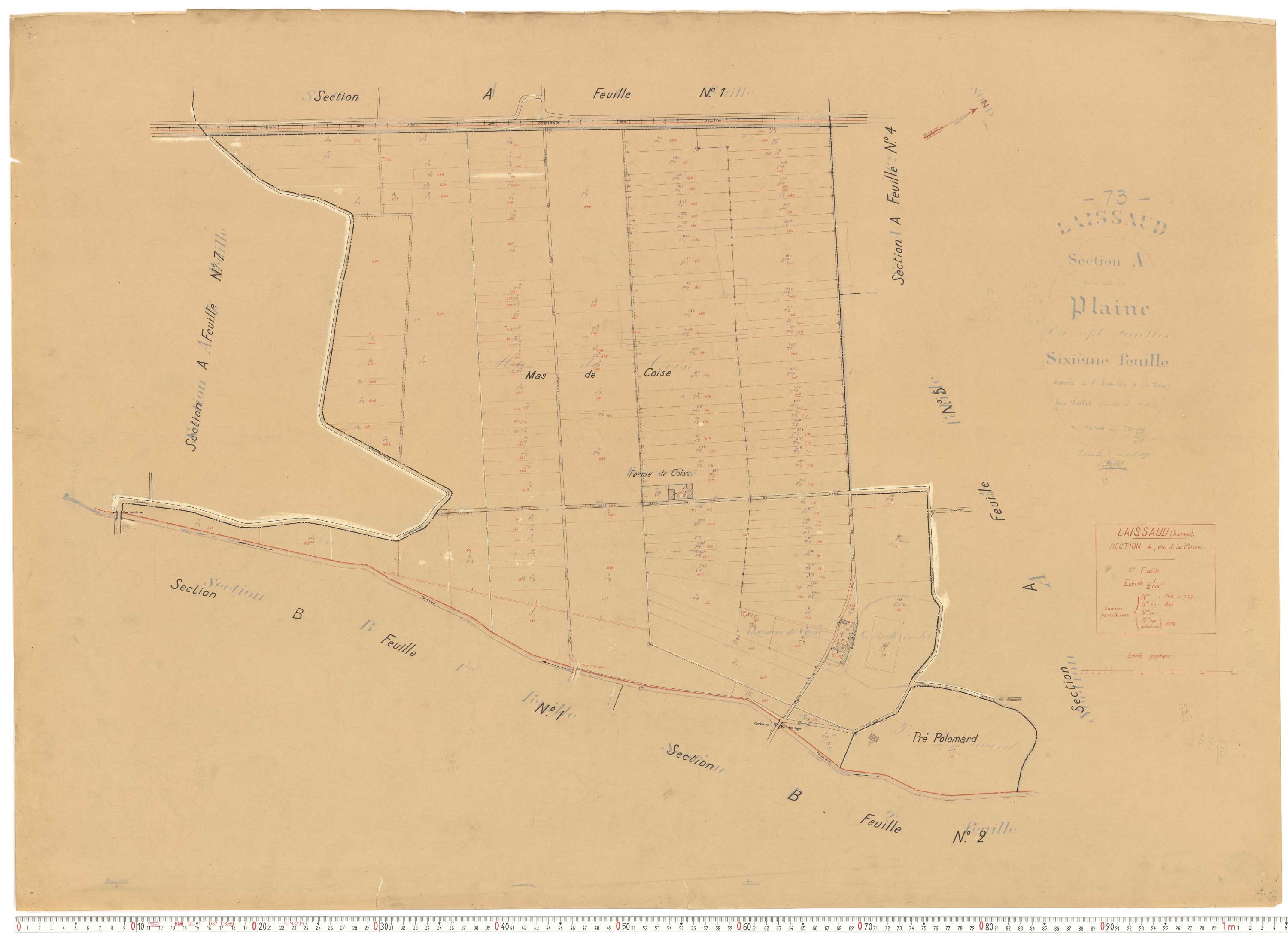 Laissaud - Cadastre rénové, version de travail (1934).