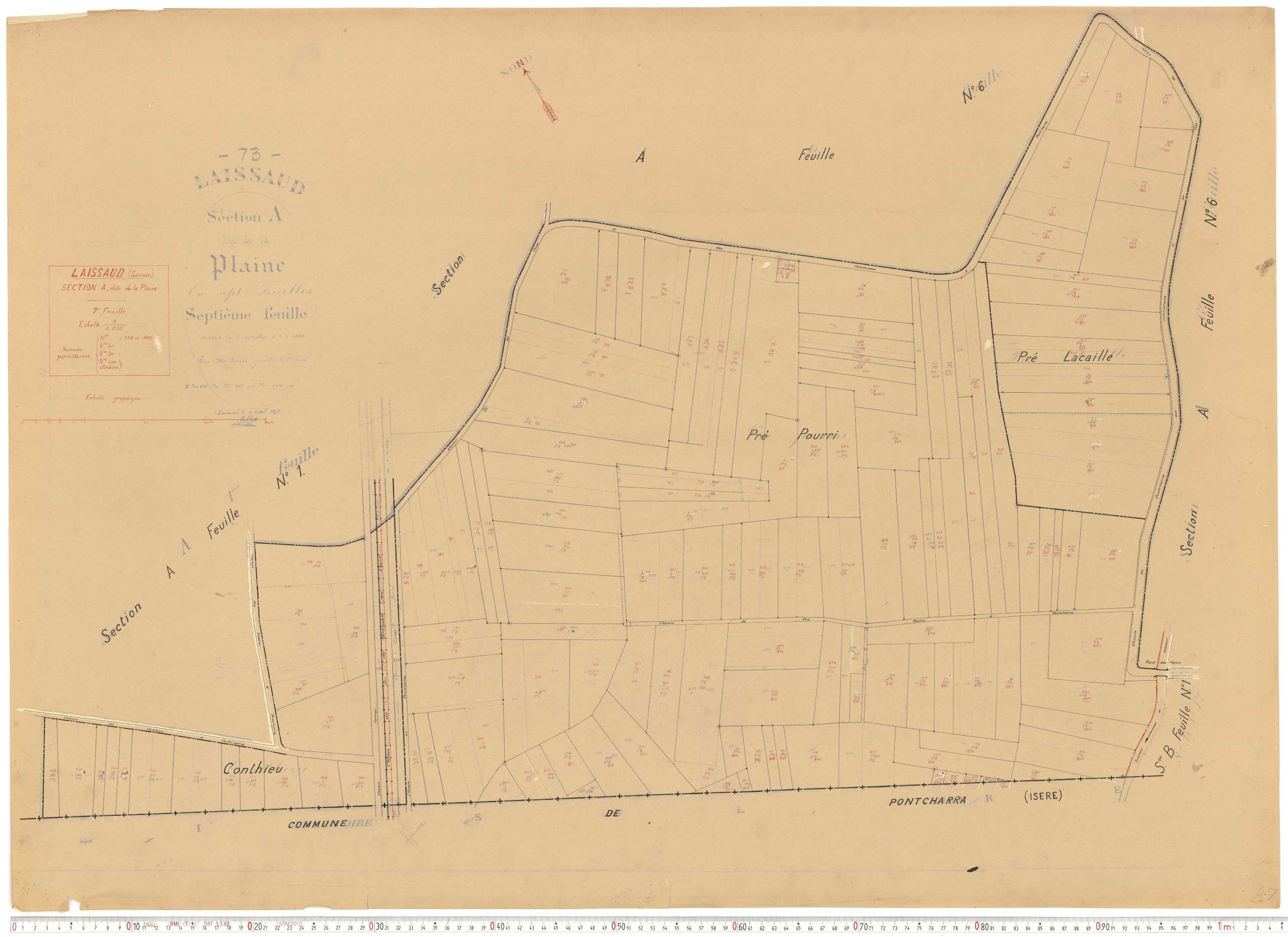 Laissaud - Cadastre rénové, version de travail (1934).