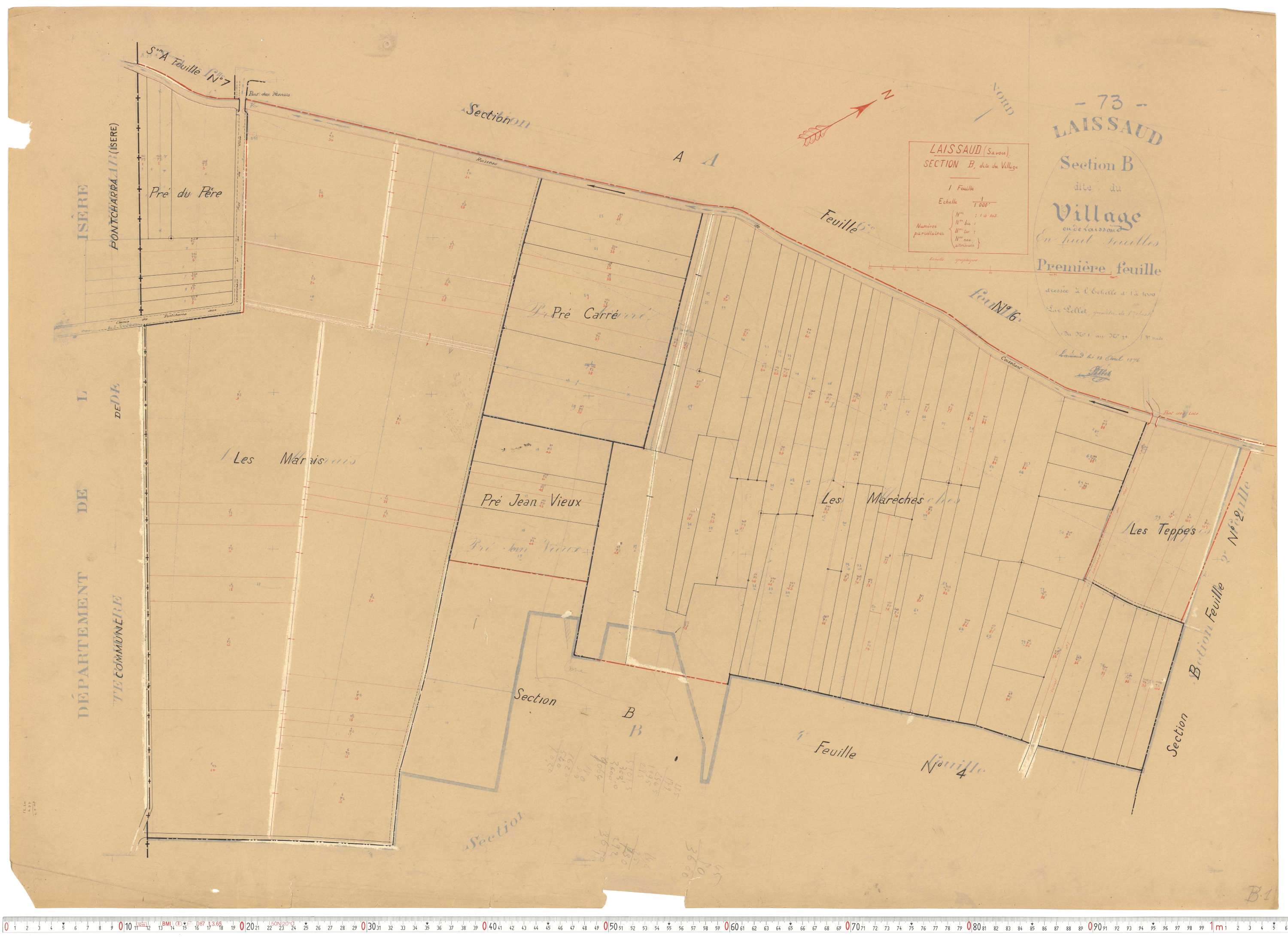 Laissaud - Cadastre rénové, version de travail (1934).