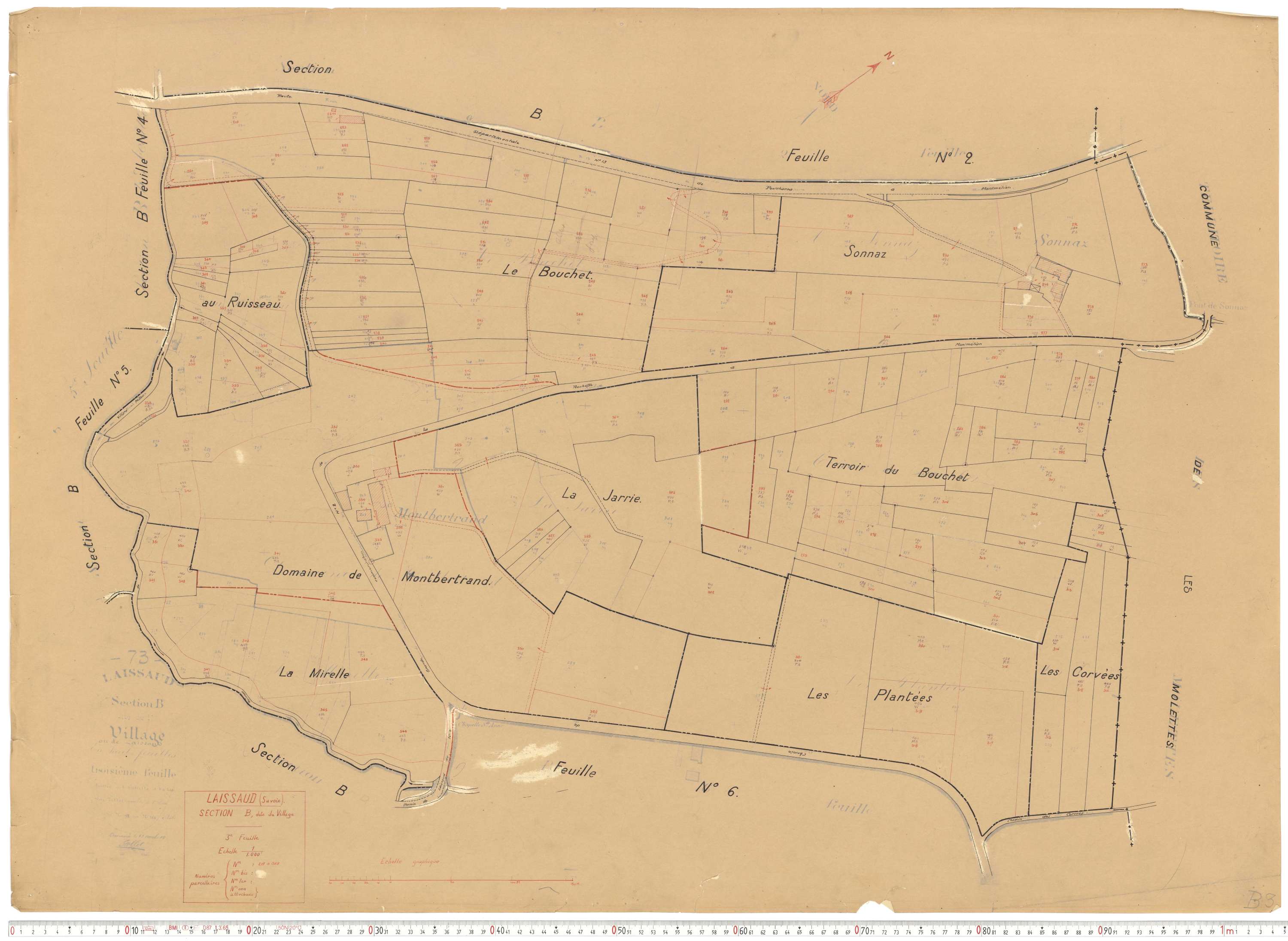 Laissaud - Cadastre rénové, version de travail (1934).