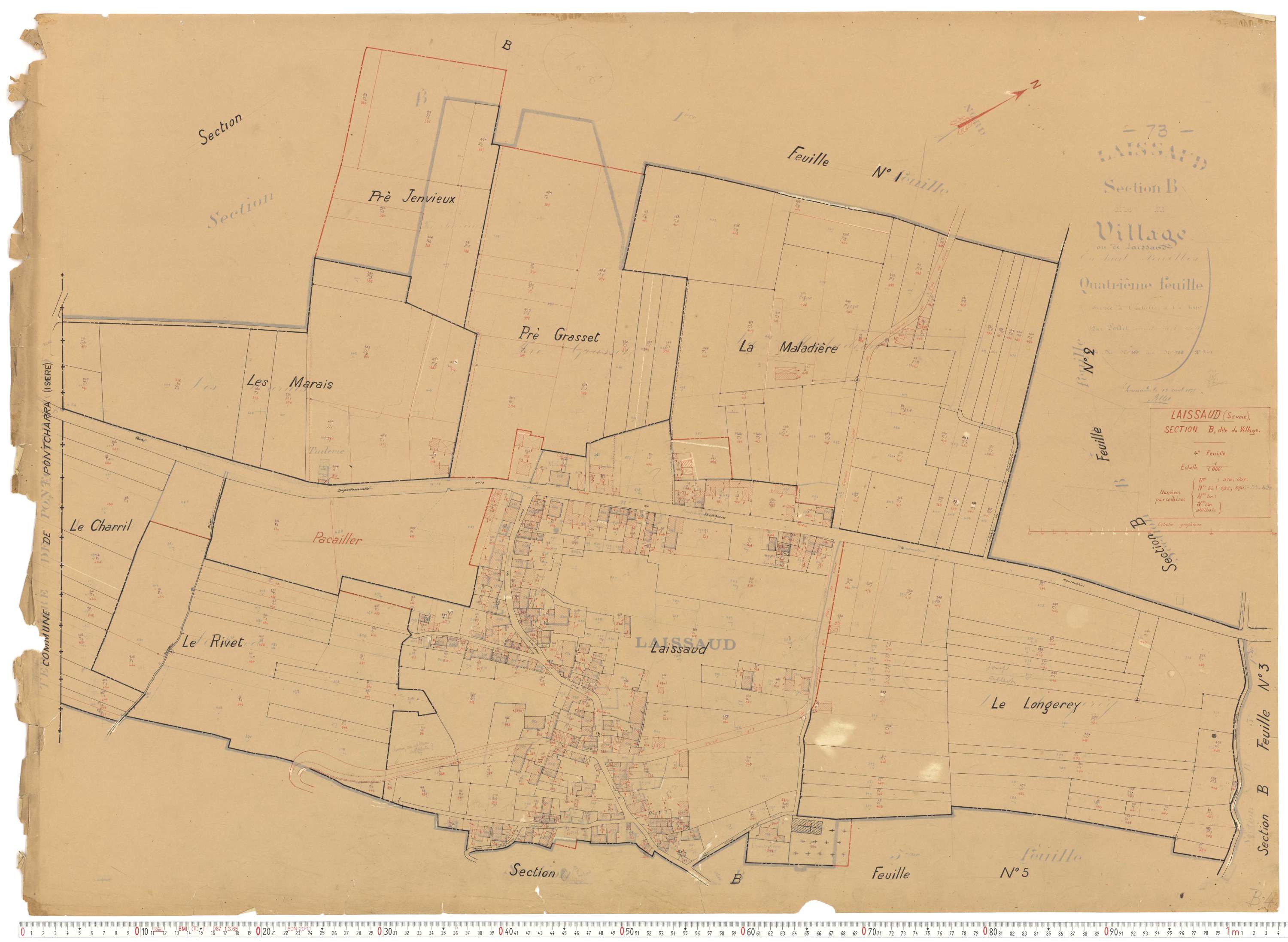 Laissaud - Cadastre rénové, version de travail (1934).