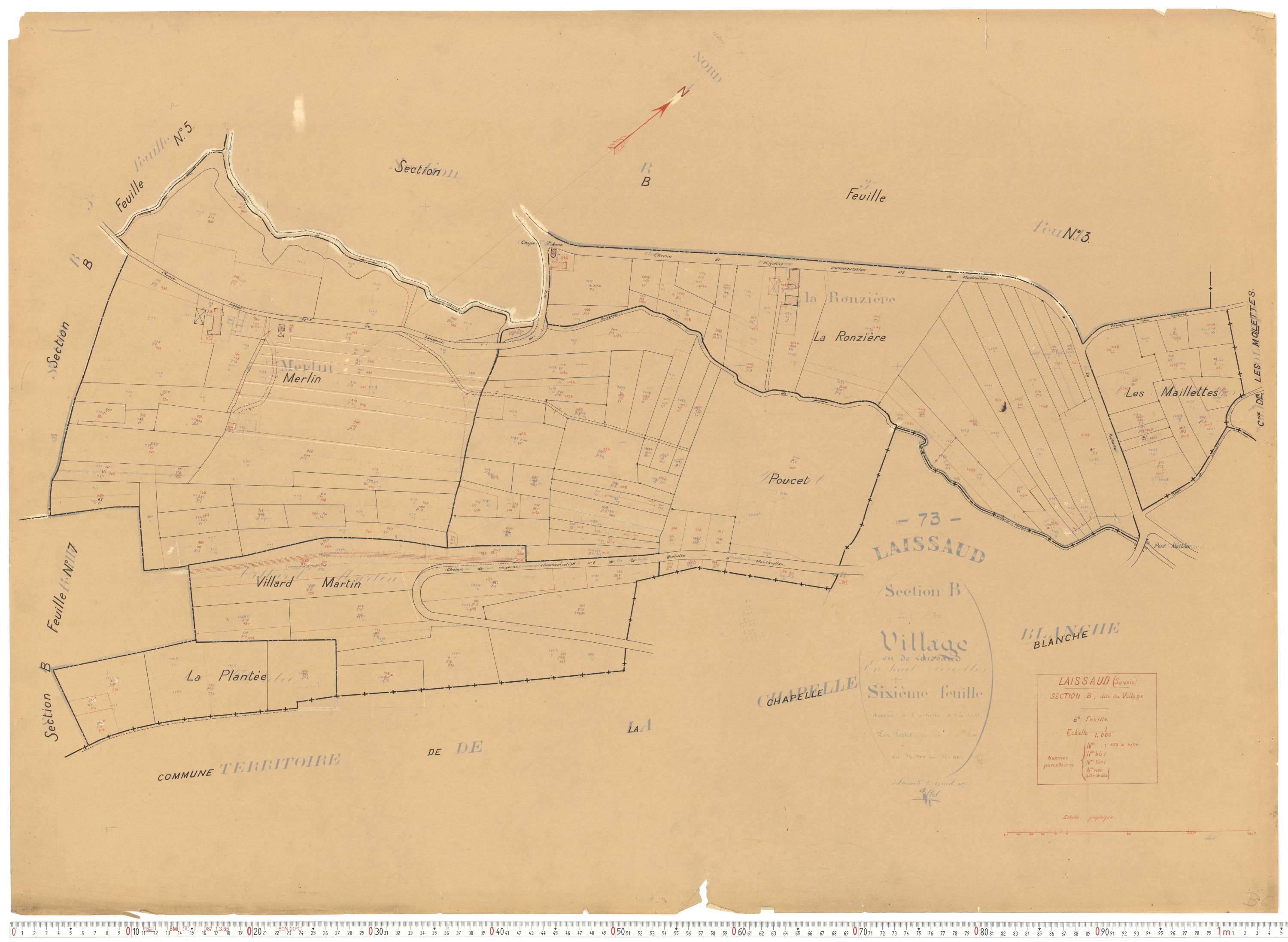 Laissaud - Cadastre rénové, version de travail (1934).