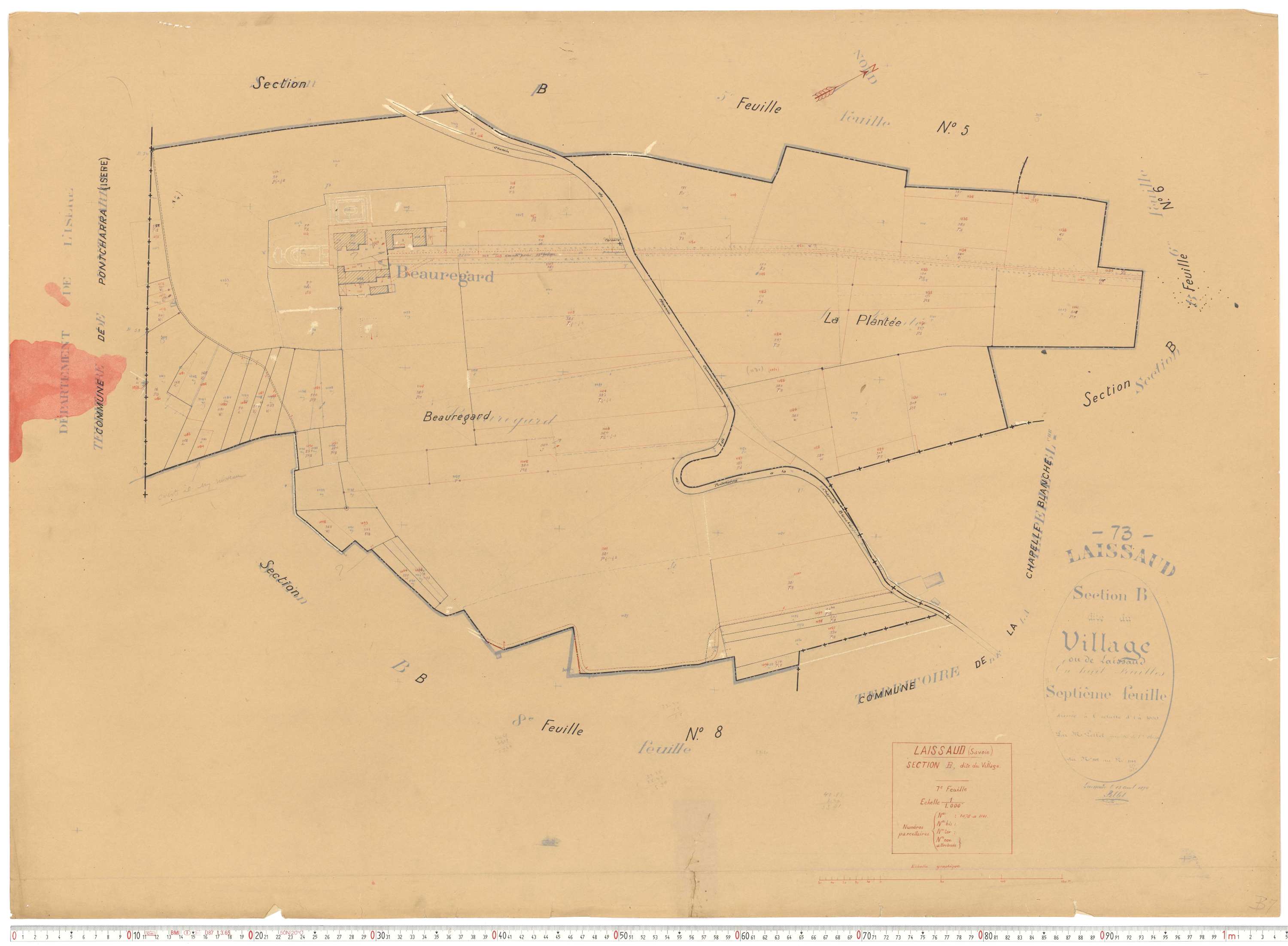 Laissaud - Cadastre rénové, version de travail (1934).