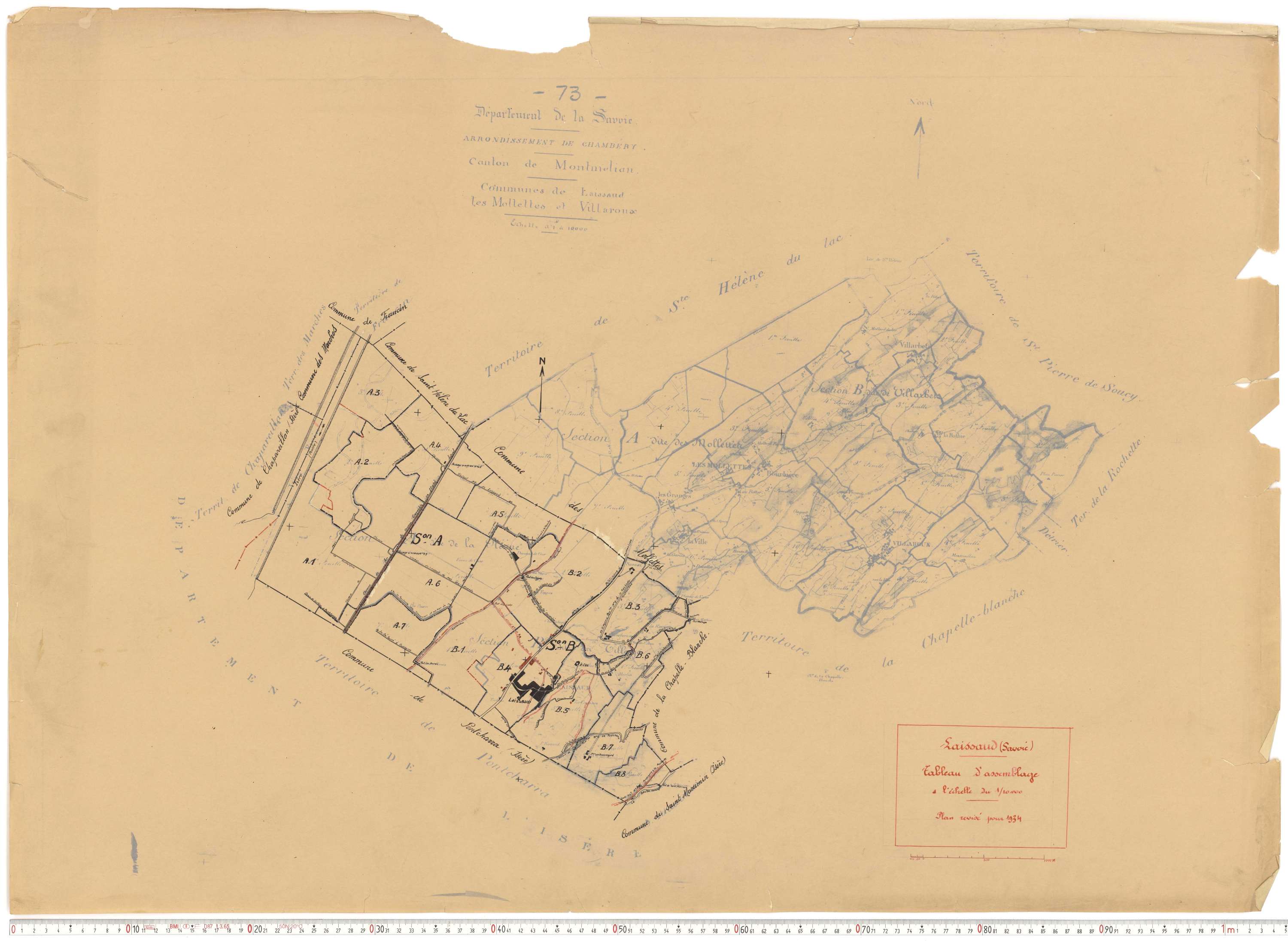 Laissaud - Cadastre rénové, version de travail (1934).