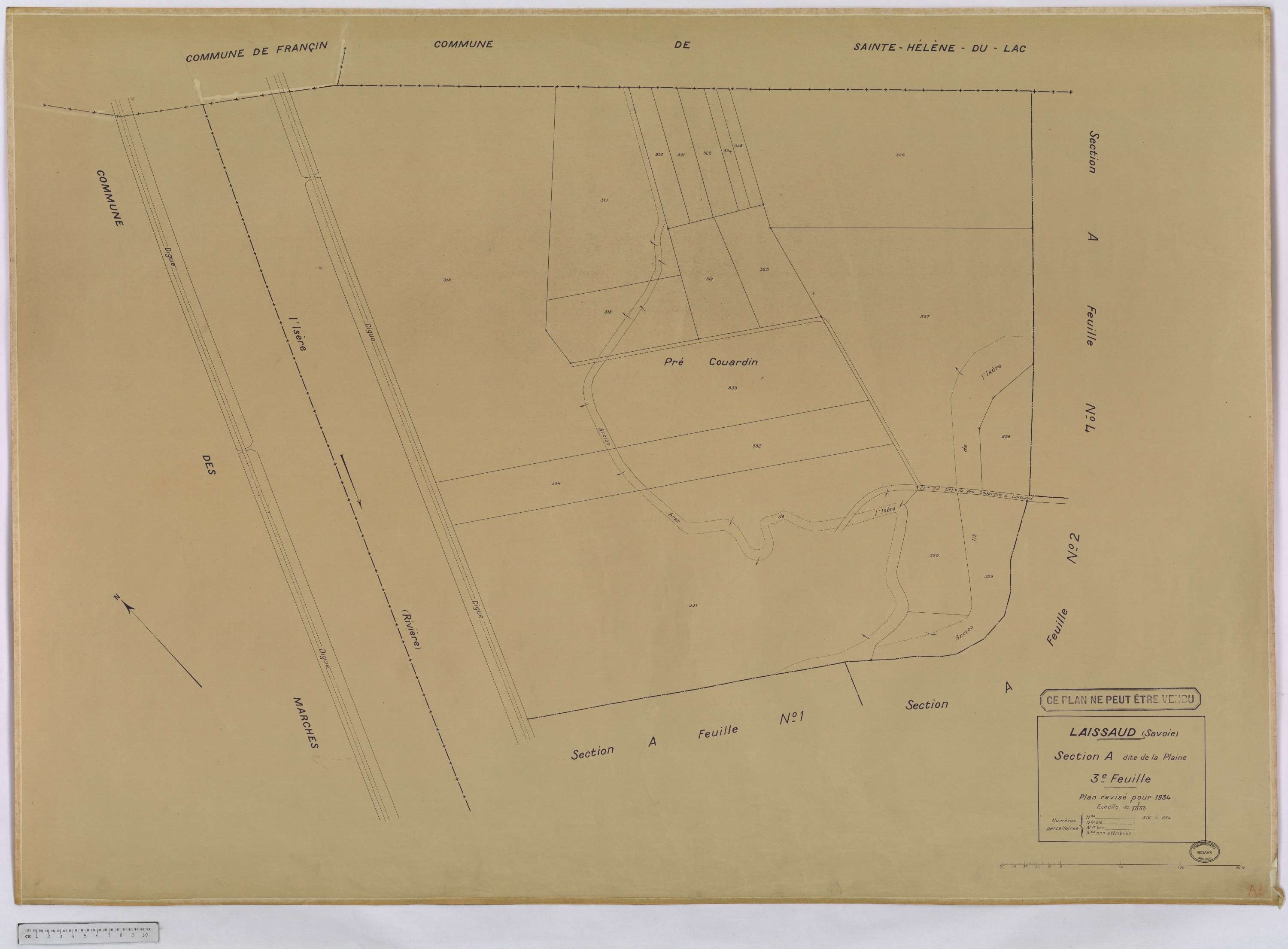 Laissaud - Cadastre rénové, version définitive (1934).