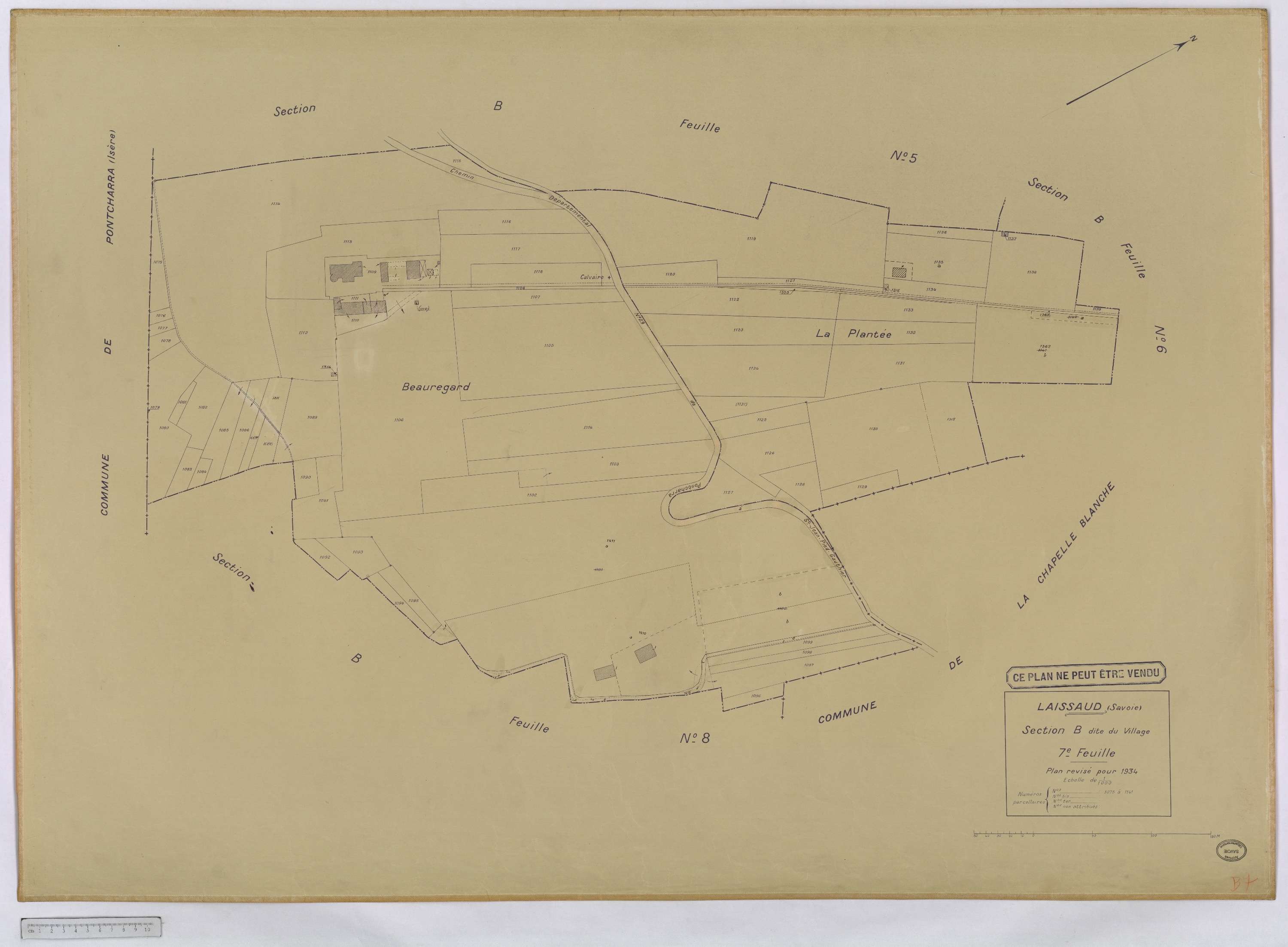 Laissaud - Cadastre rénové, version définitive (1934).