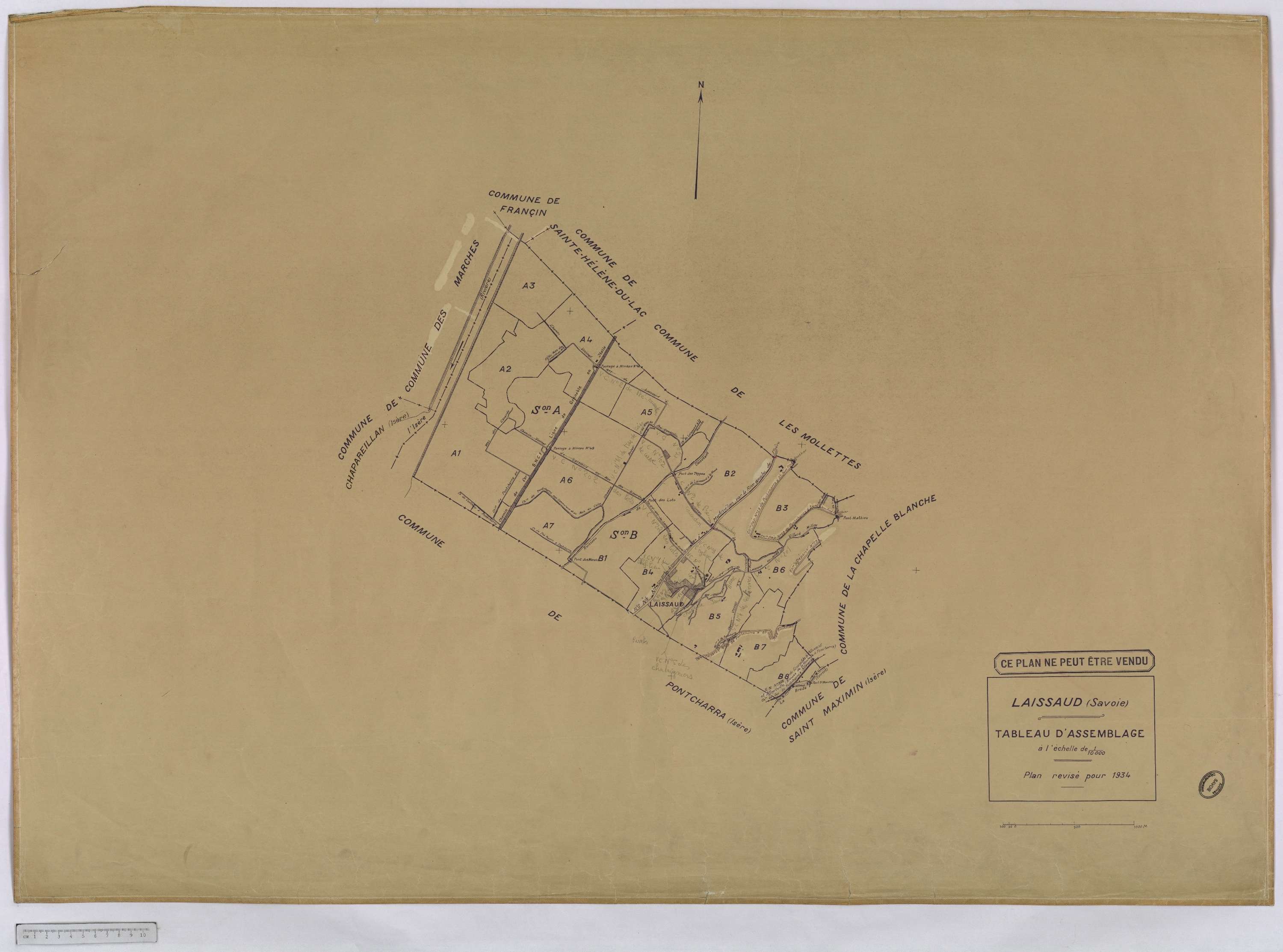 Laissaud - Cadastre rénové, version définitive (1934).
